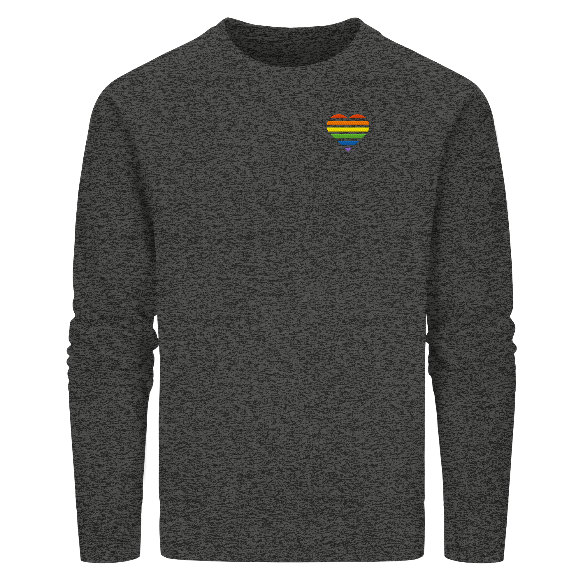 Organic Basic Sweatshirt - Pride Flag Herz