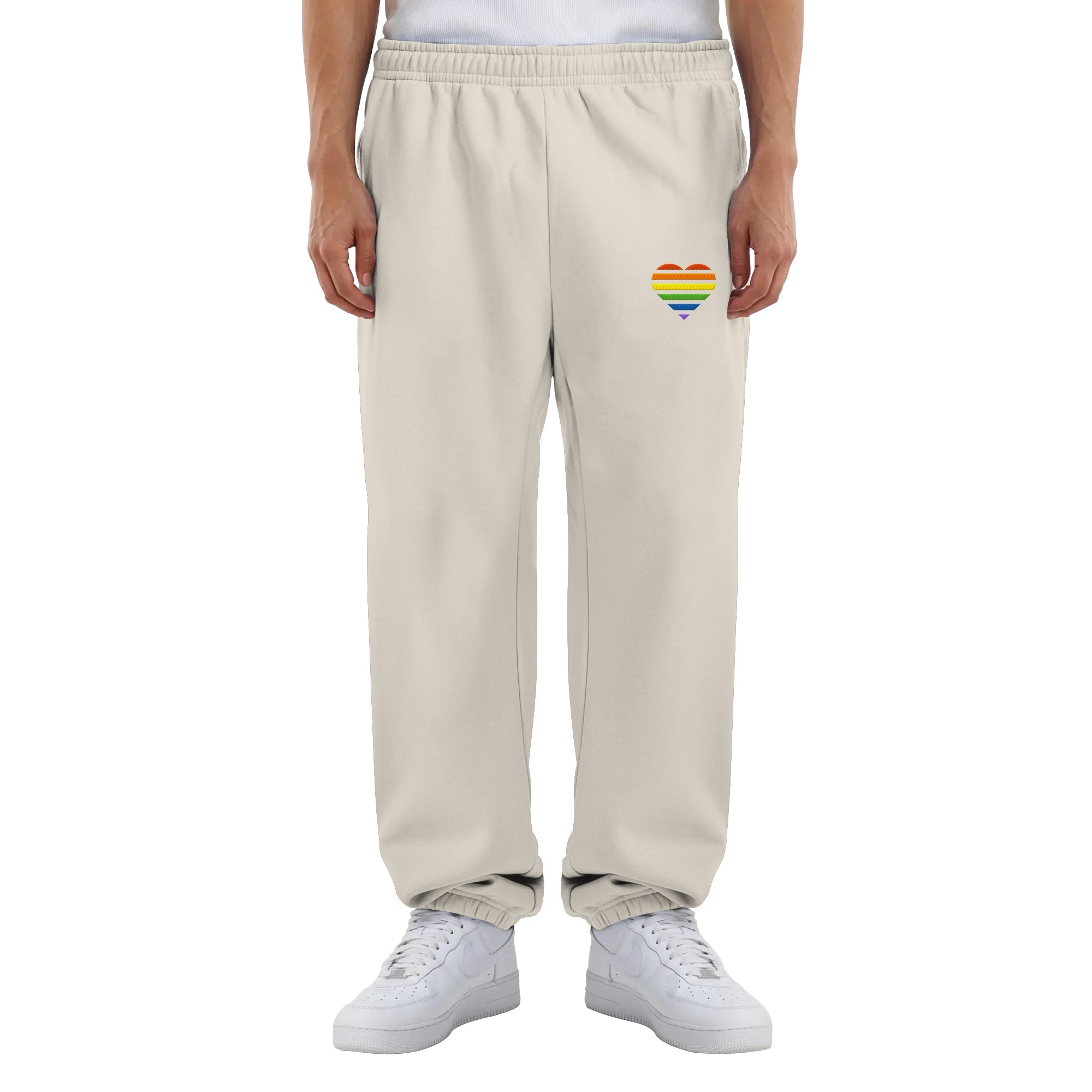 Fluffy Sweatpants - Pride Flag Herz Stick