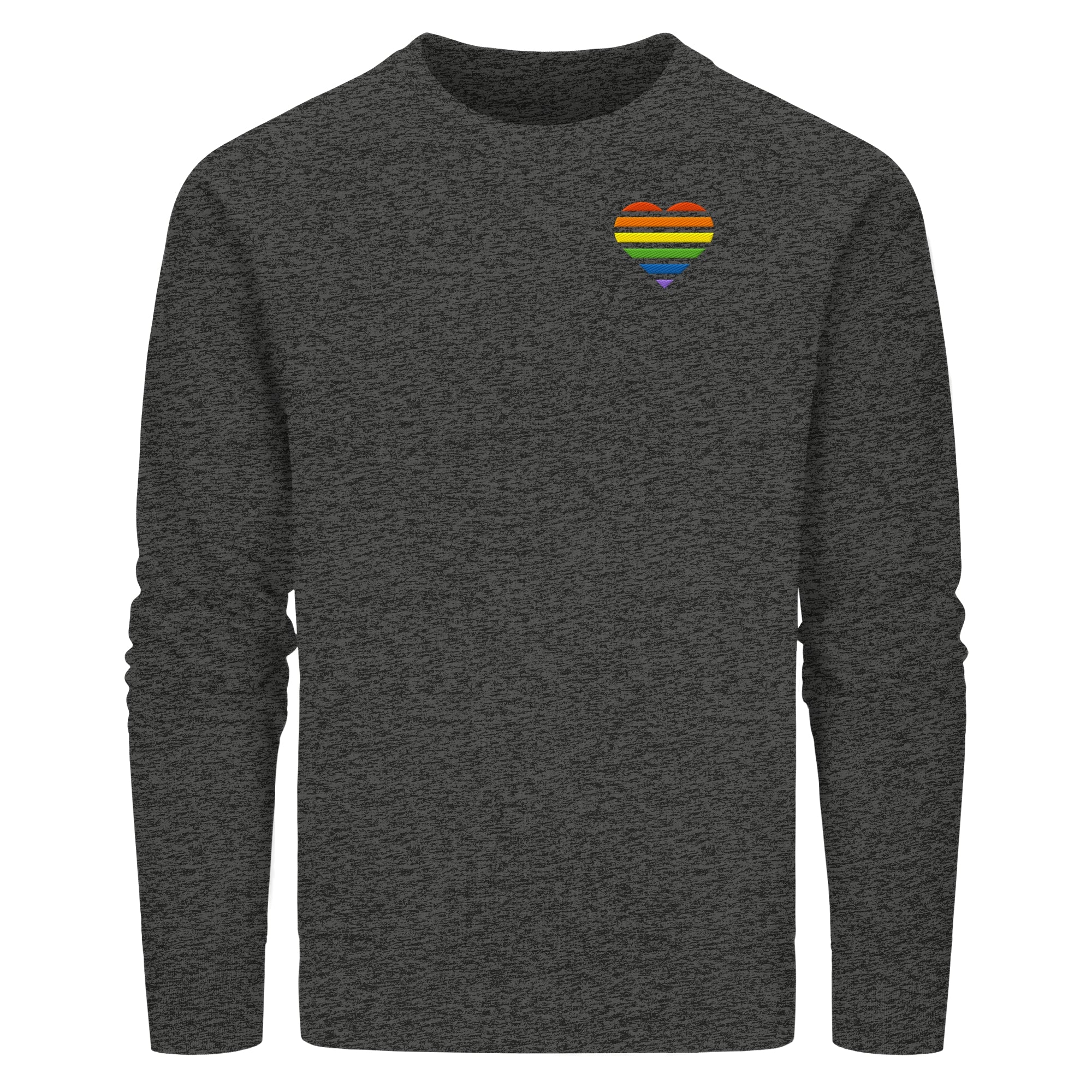 Organic Basic Sweatshirt - Pride Flag Herz Stick