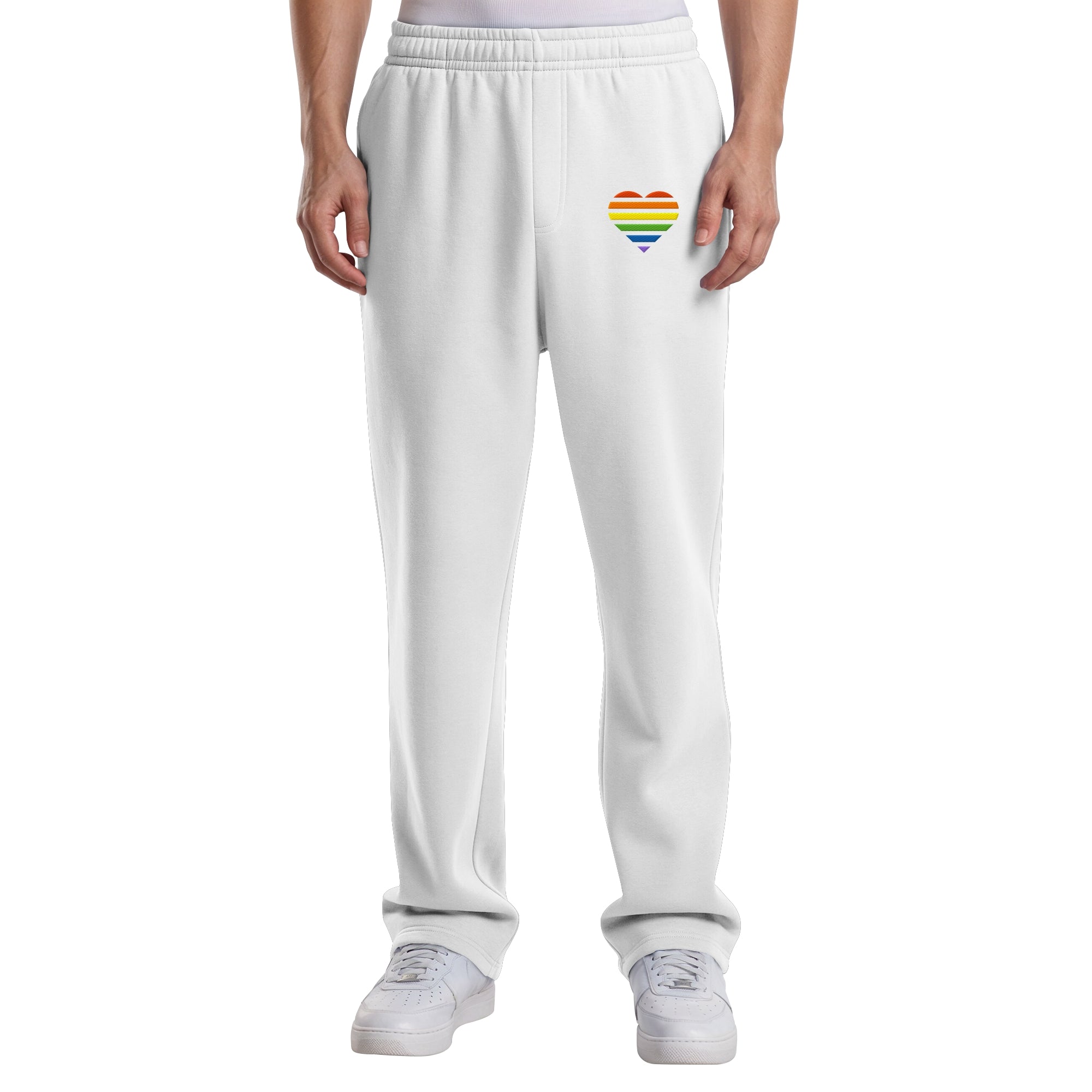 Fluffy Track Sweatpants - Pride Flag Herz Stick