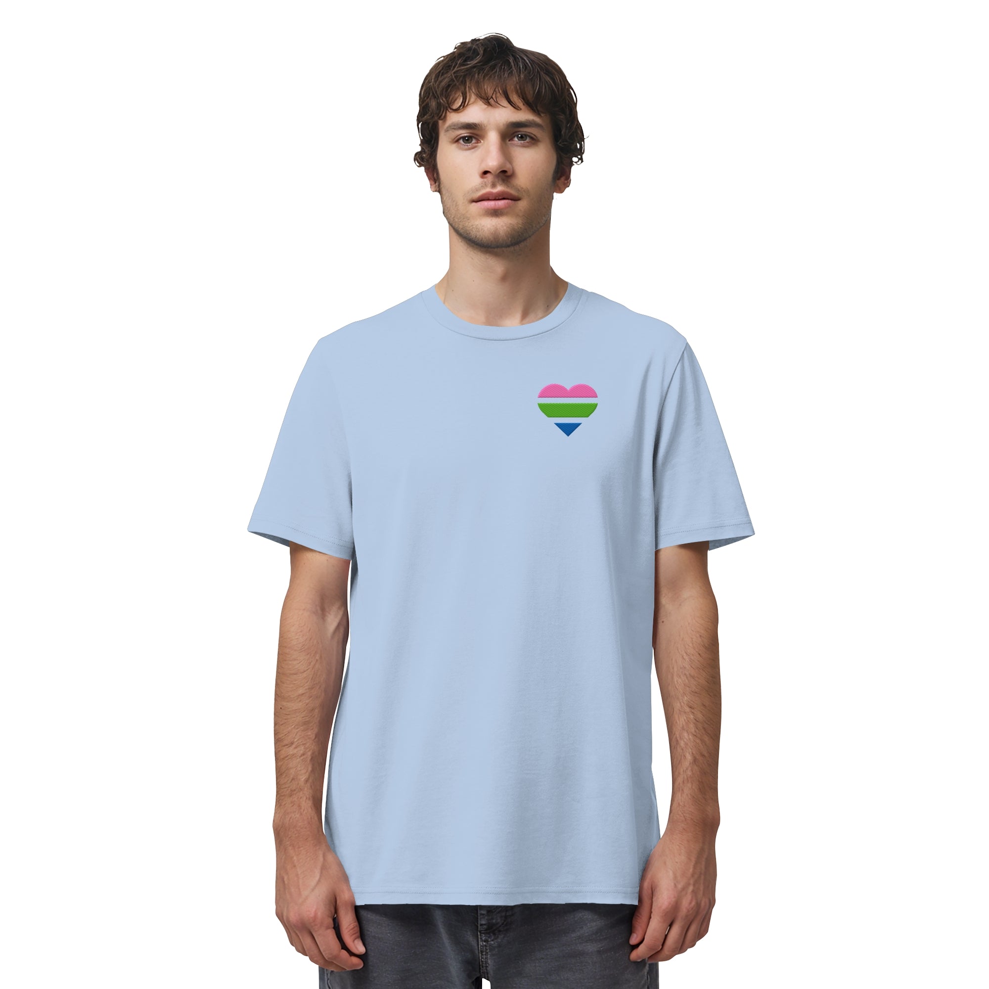 Organic Shirt - Polysexual Flag Herz Stick