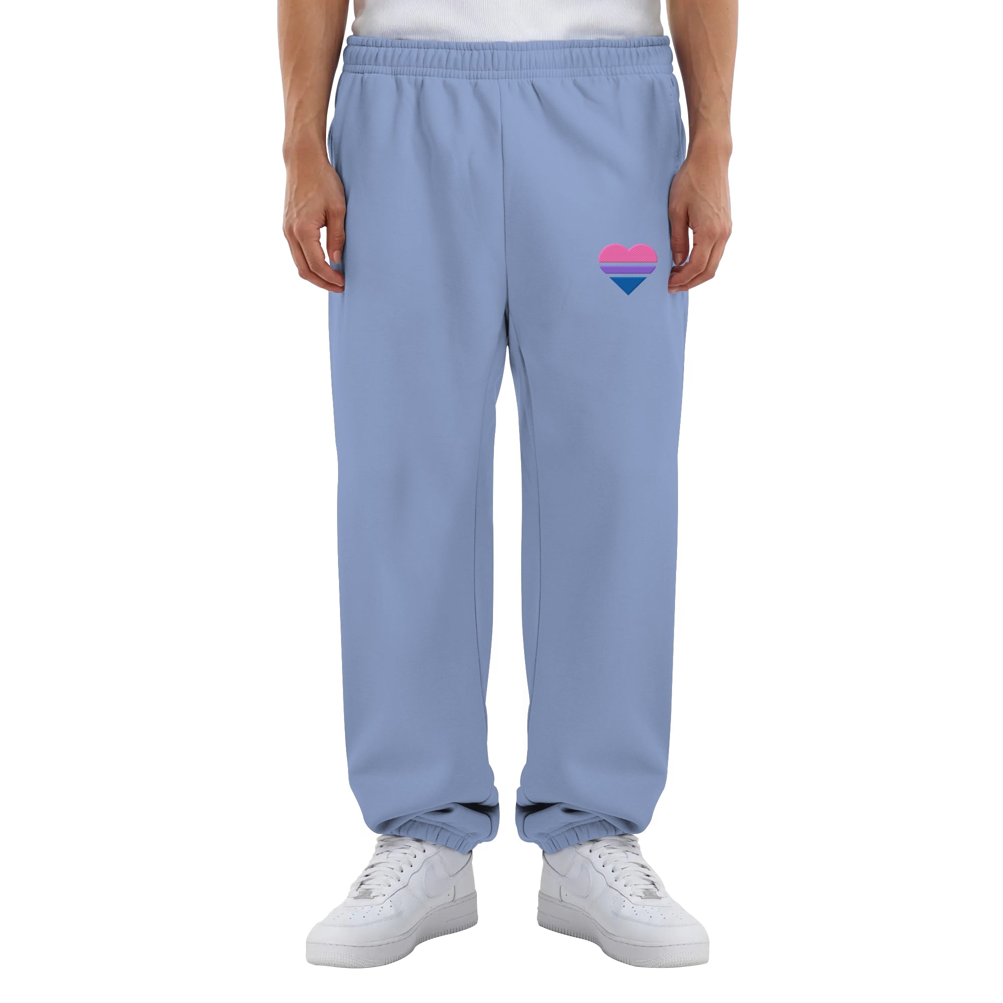 Fluffy Sweatpants - Bisexual Flag Herz Stick