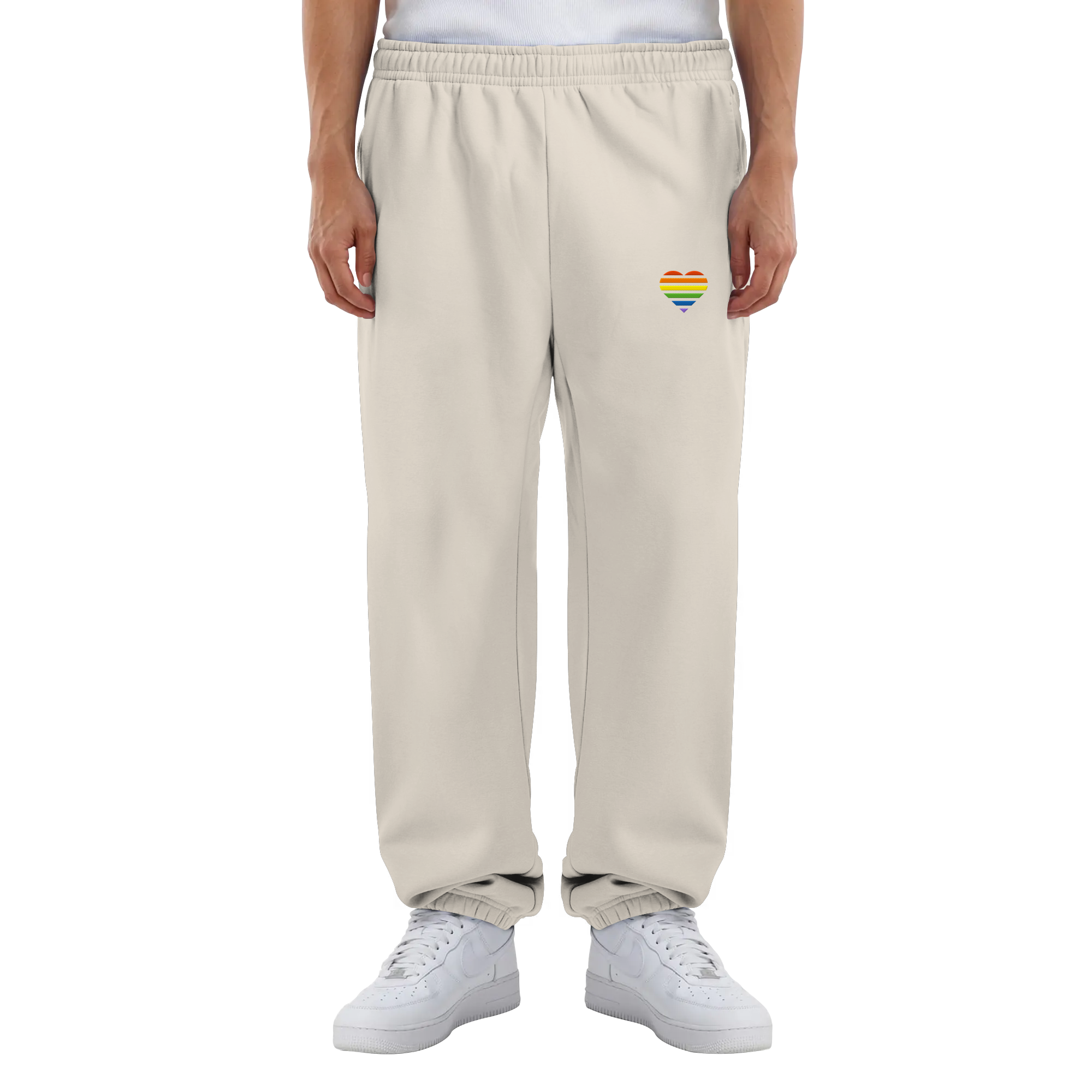 Fluffy Sweatpants - Pride Flag Herz Stick