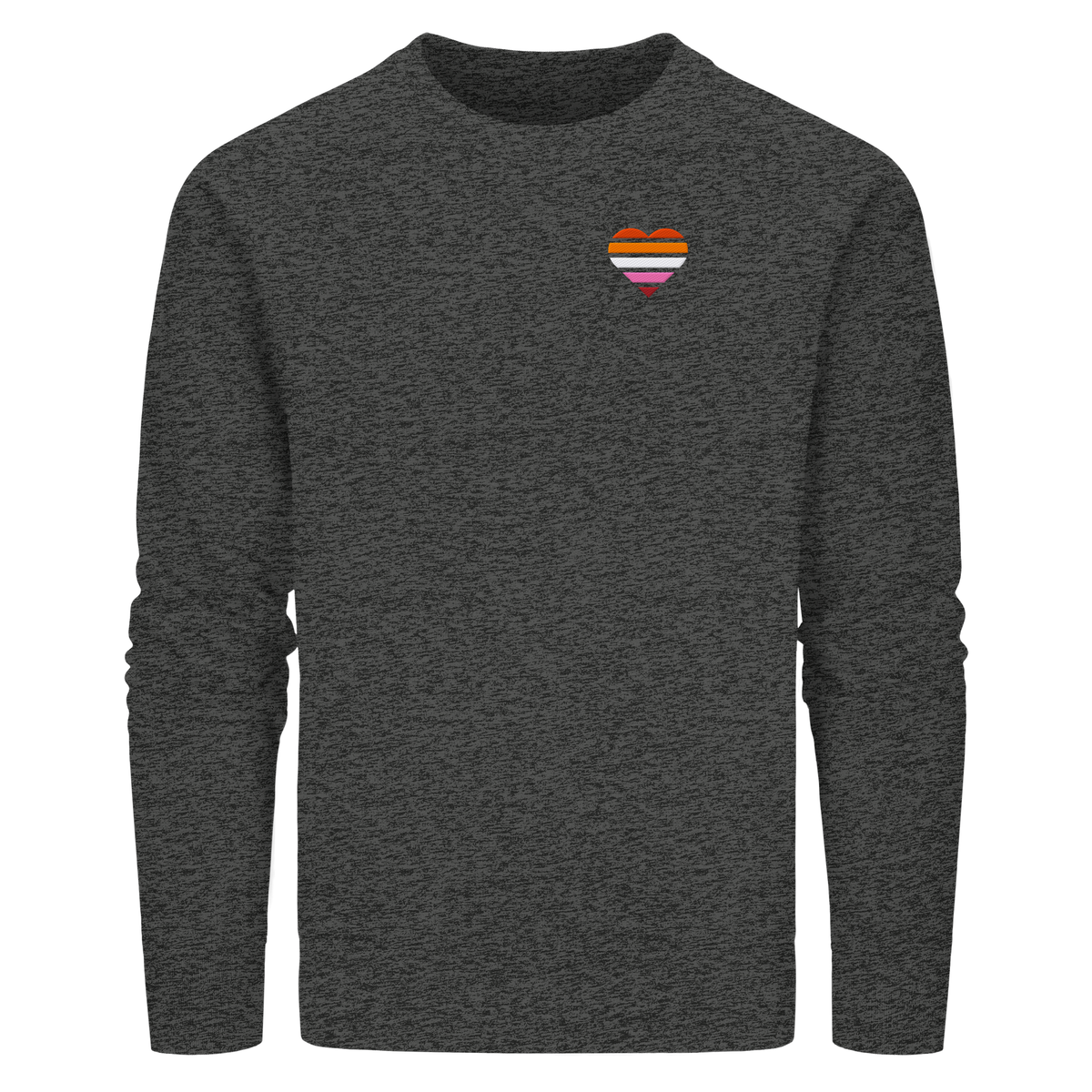 Organic Basic Sweatshirt mit Herz Stick - Lesbian