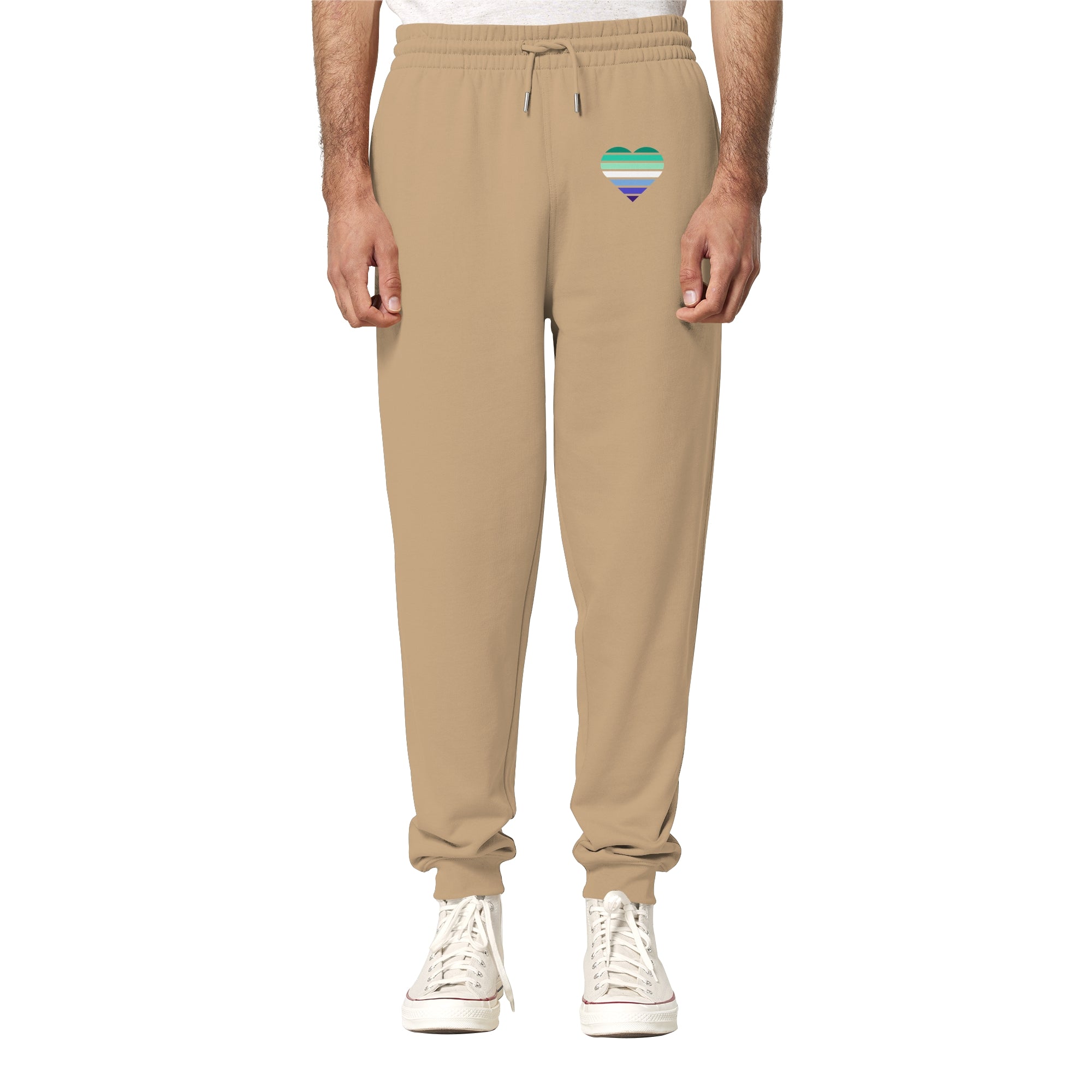 Organic Jogger Pants - Gay Flag Herz Print