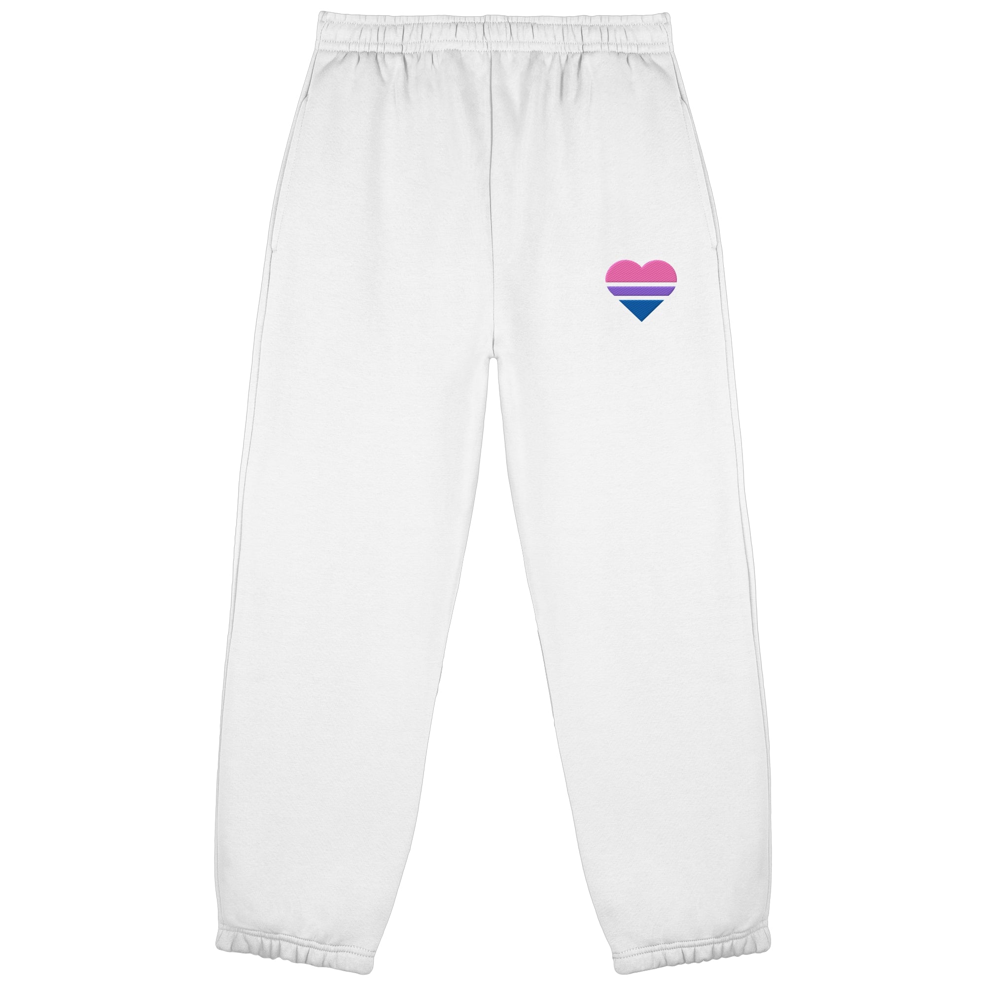 Fluffy Sweatpants - Bisexual Flag Herz Stick