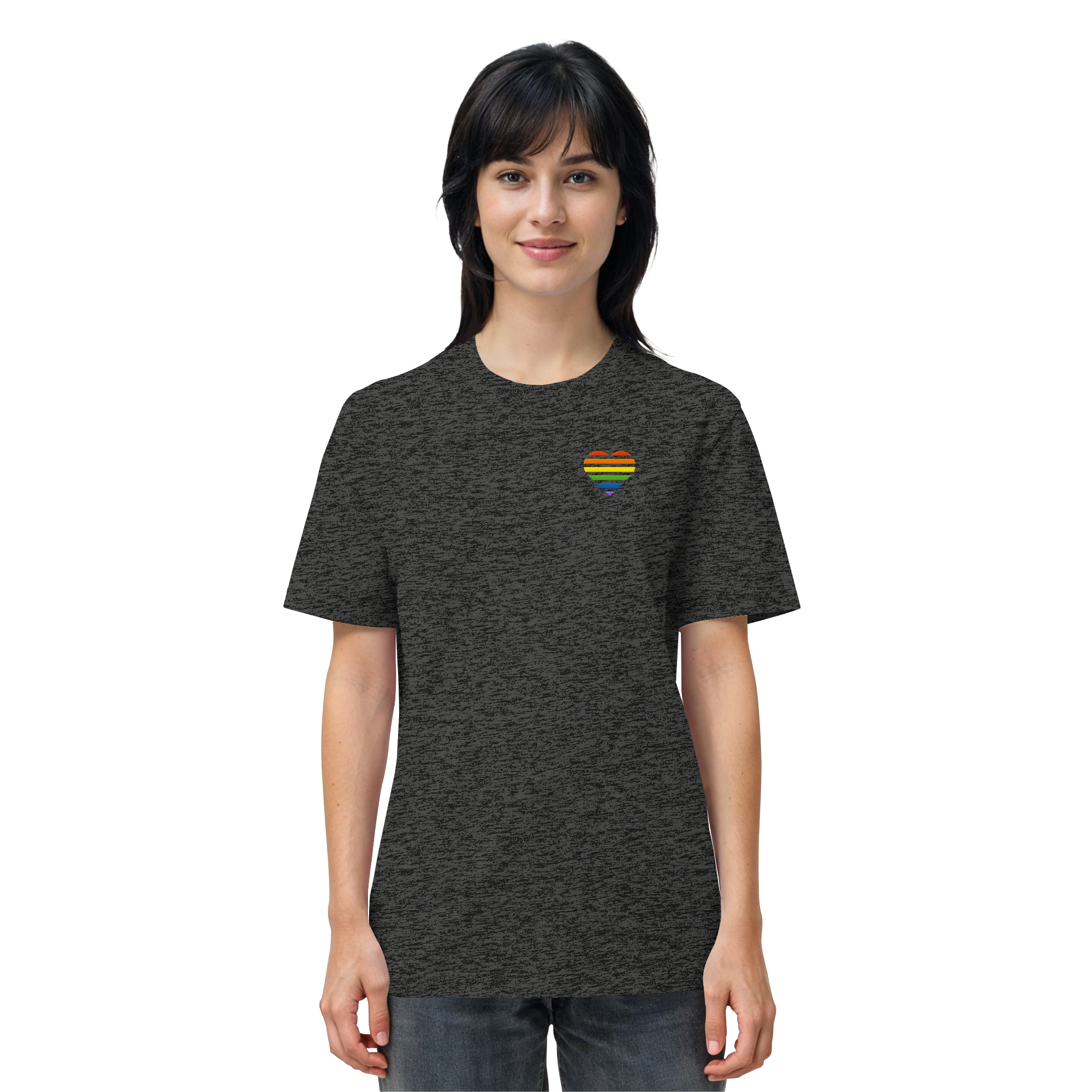 Organic Shirt - Pride Flag Herz Stick