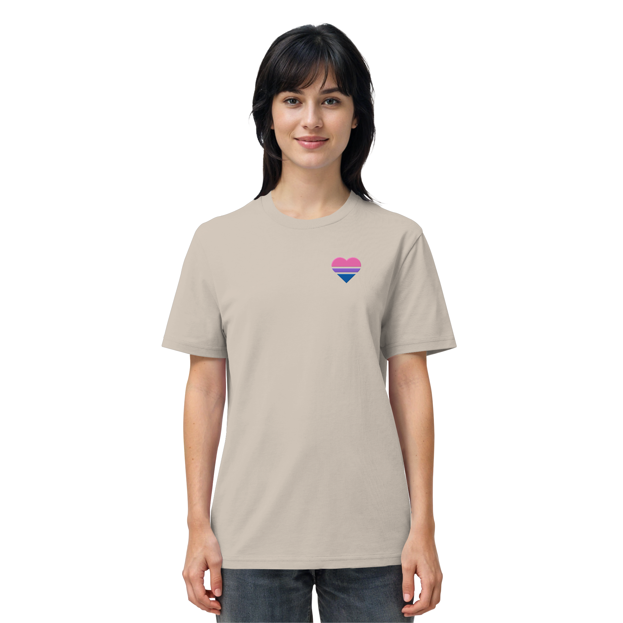 Organic Shirt - Bisexual Flag Herz Stick