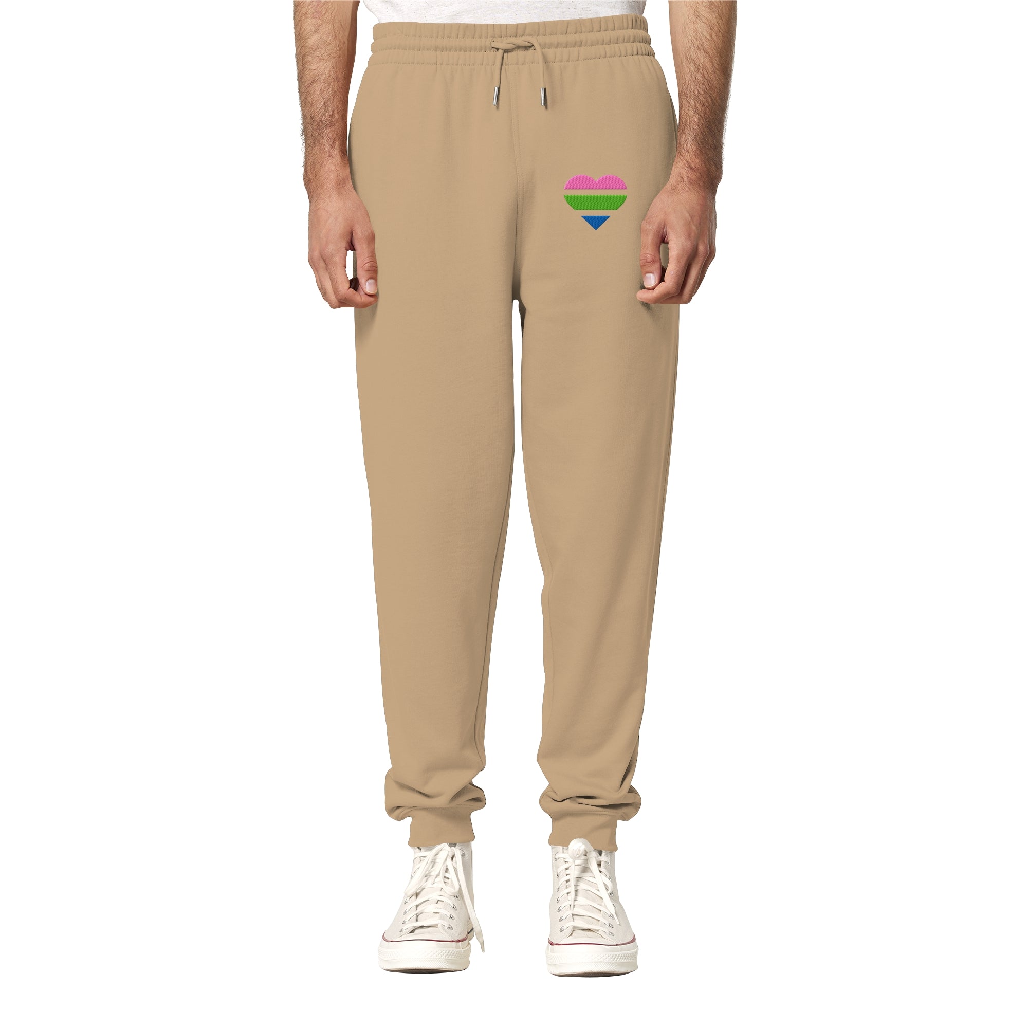 Organic Jogger Pants - Polysexual Flag Herz Stick