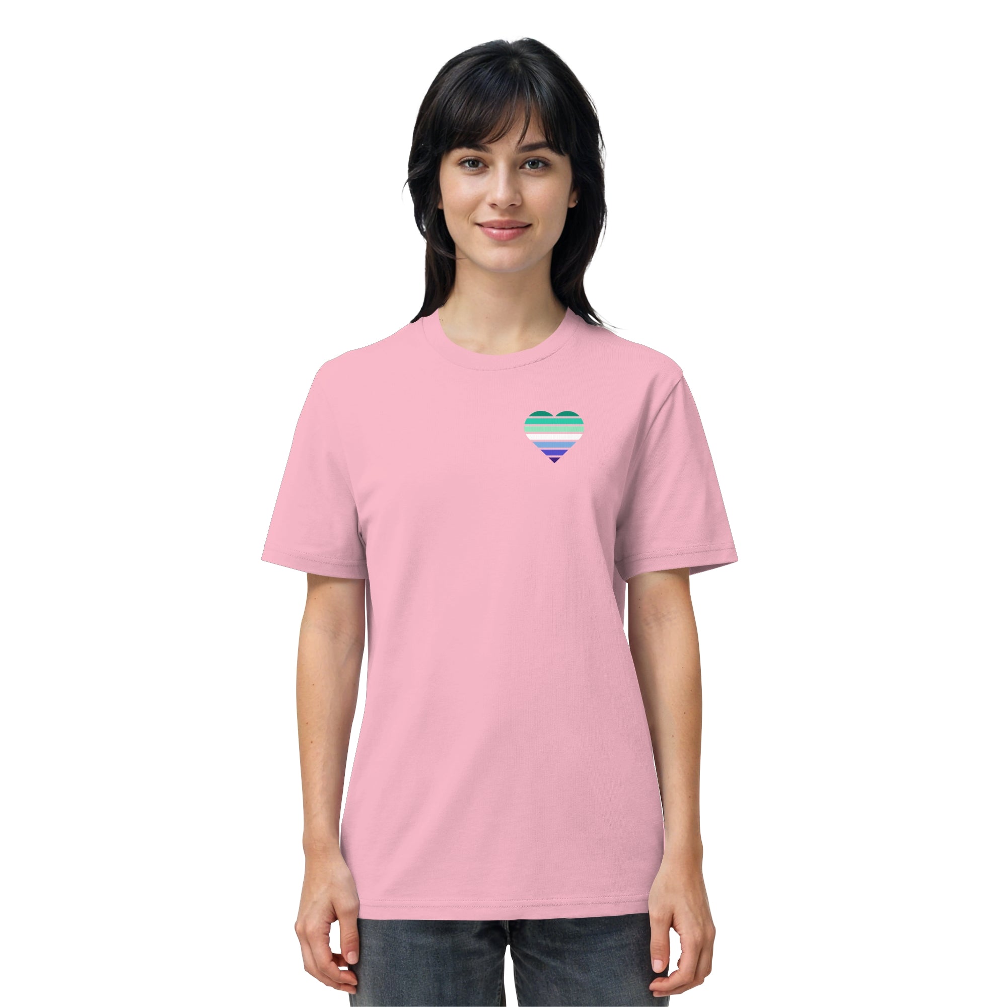 Organic Shirt - Gay Flag Herz Print