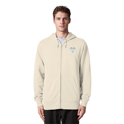Organic Zipper mit Herz - Demiboy