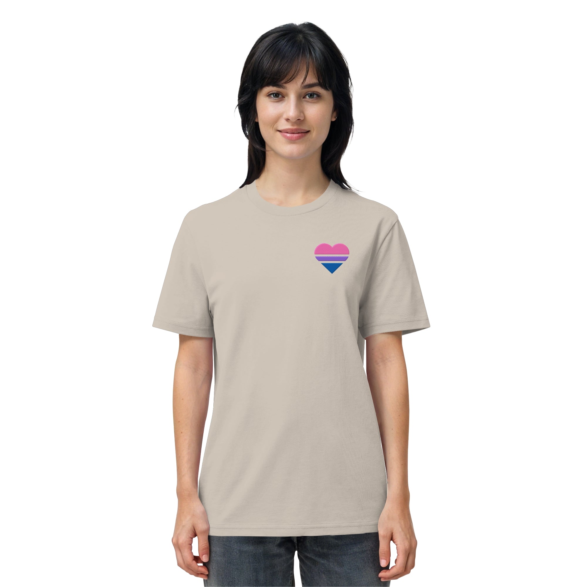 Organic Shirt - Bisexual Flag Herz Stick