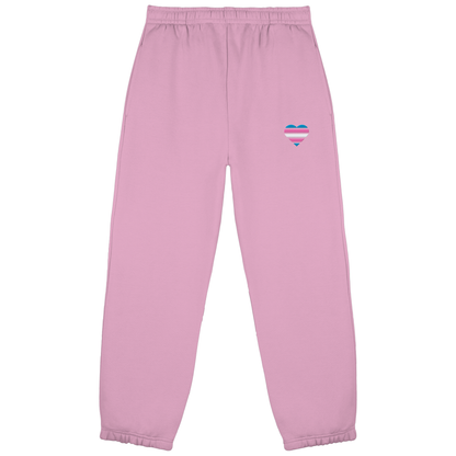 Fluffy Sweatpants mit Herz Stick - Trans