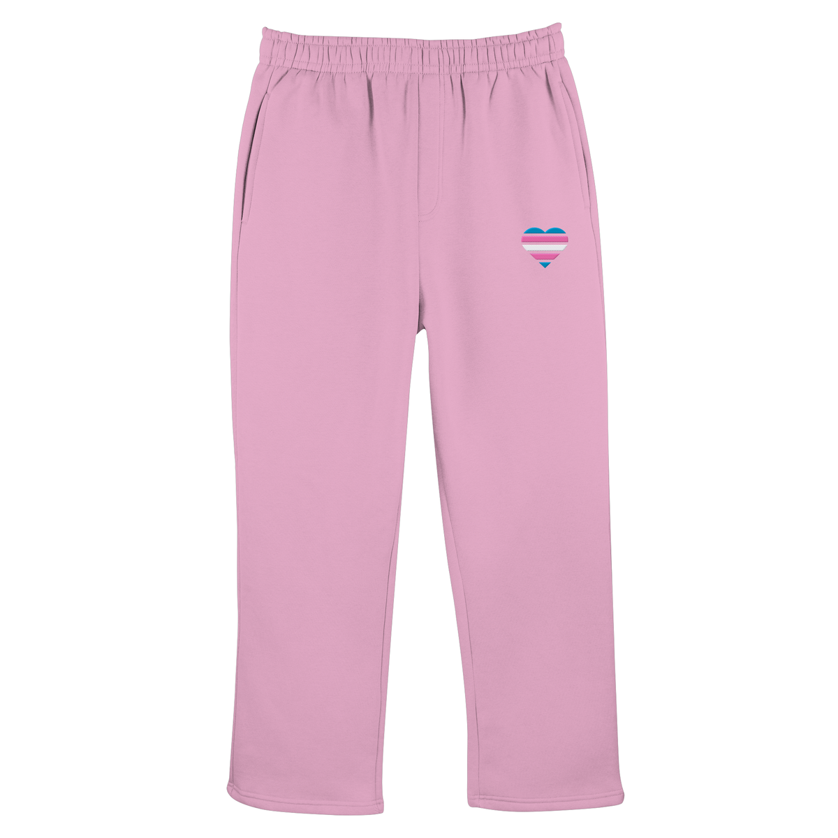 Fluffy Track Sweatpants mit Herz Stick - Trans