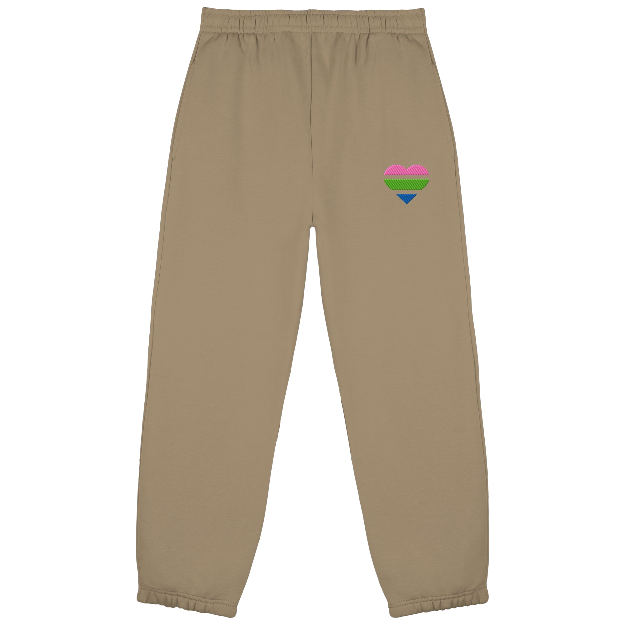 Fluffy Sweatpants - Polysexual Flag Herz Stick