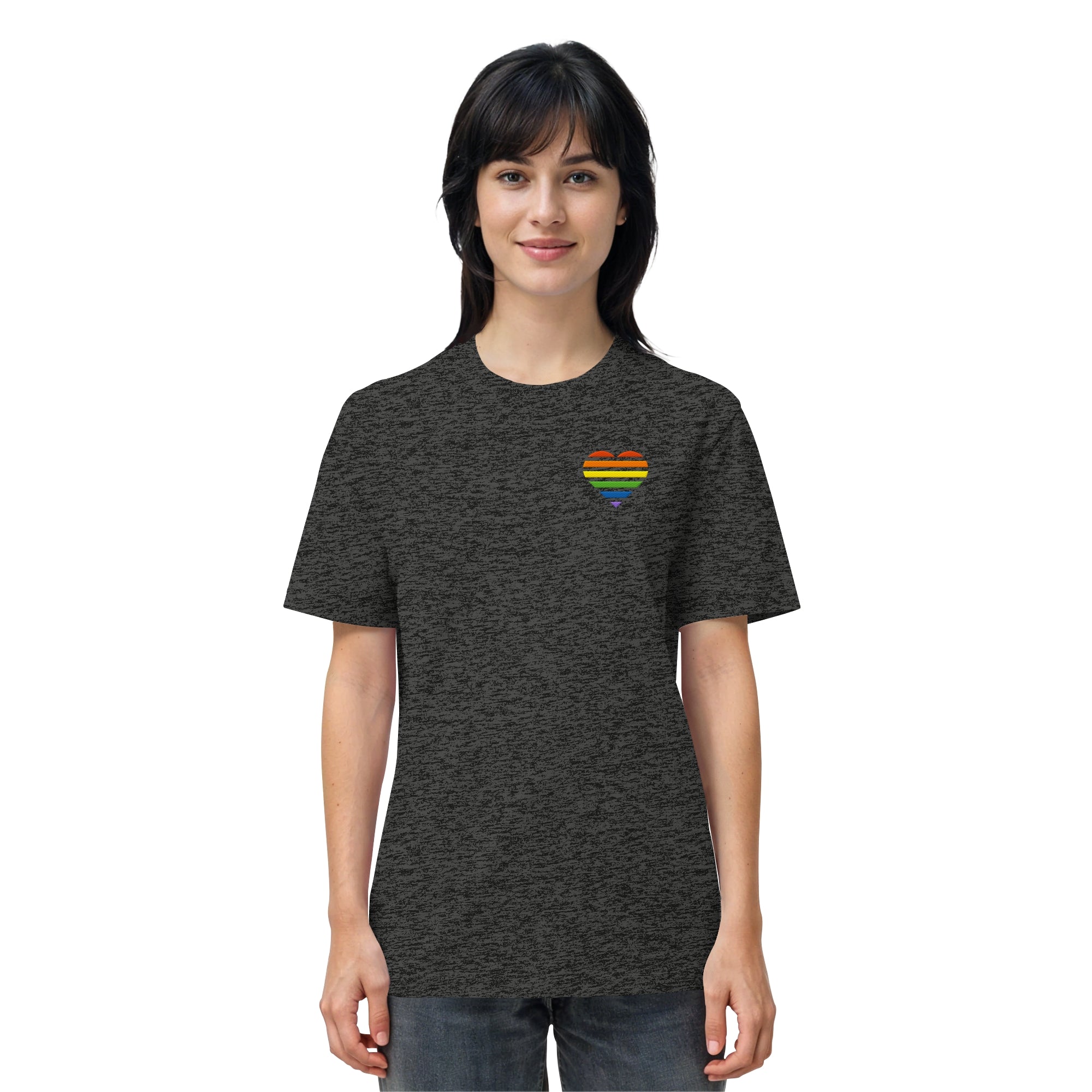 Organic Shirt - Pride Flag Herz Stick