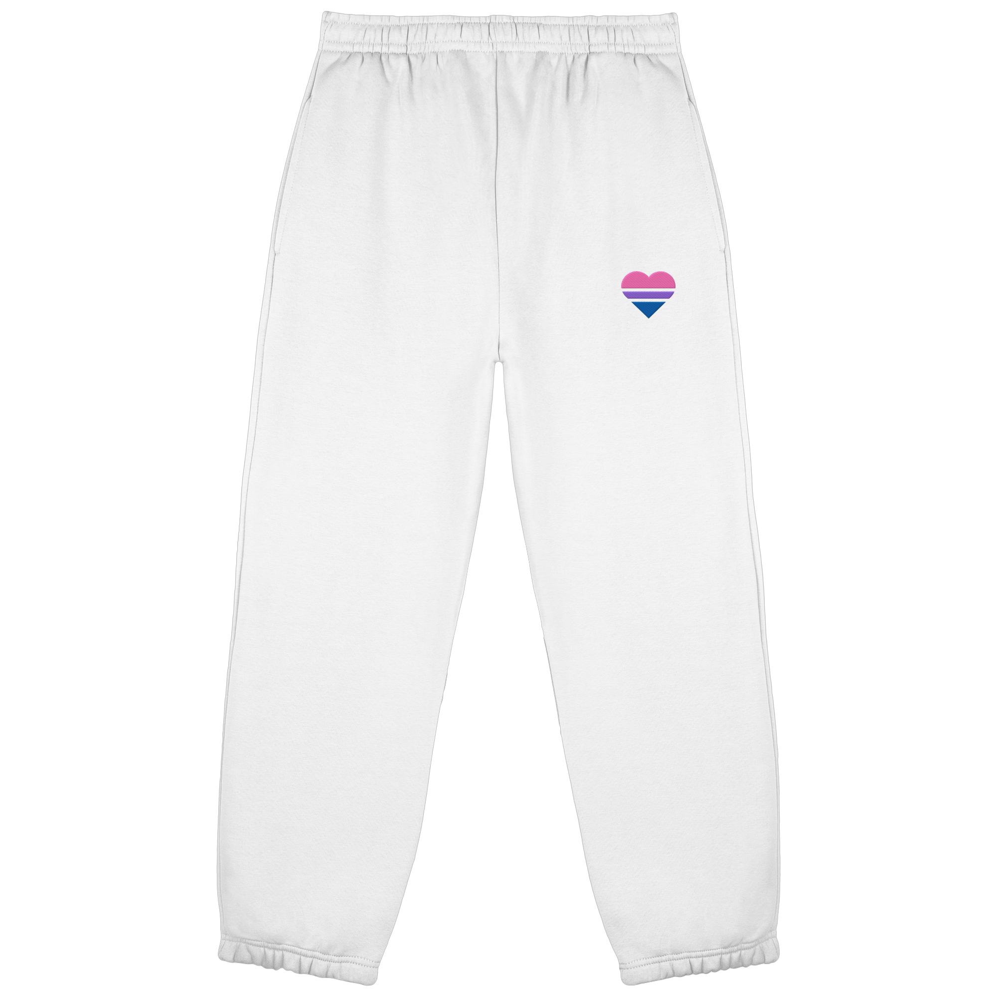 Fluffy Sweatpants - Bisexual Flag Herz Stick