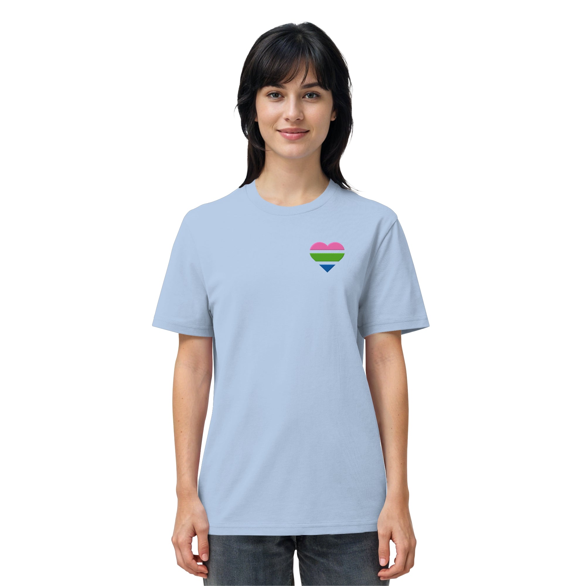 Organic Shirt - Polysexual Flag Herz Stick