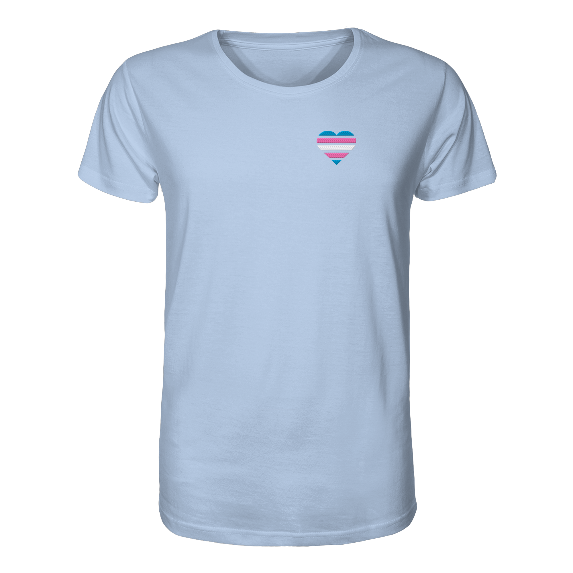 Organic Shirt - Trans Flag Herz Stick