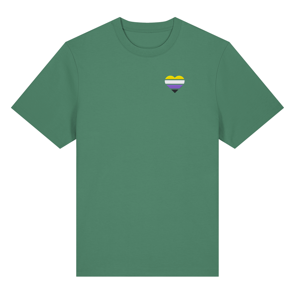 Organic Heavy Shirt mit Herz Stick - Nonbinary
