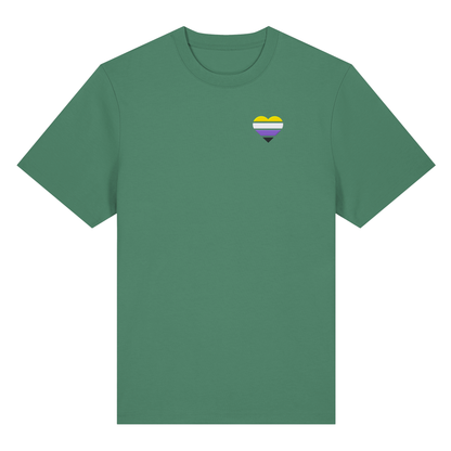 Organic Heavy Shirt mit Herz Stick - Nonbinary