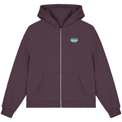 Fluffy Boxcut Zipper mit Herz - Gay