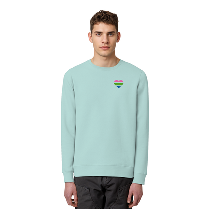 Organic Basic Sweatshirt mit Herz Stick - Polysexual