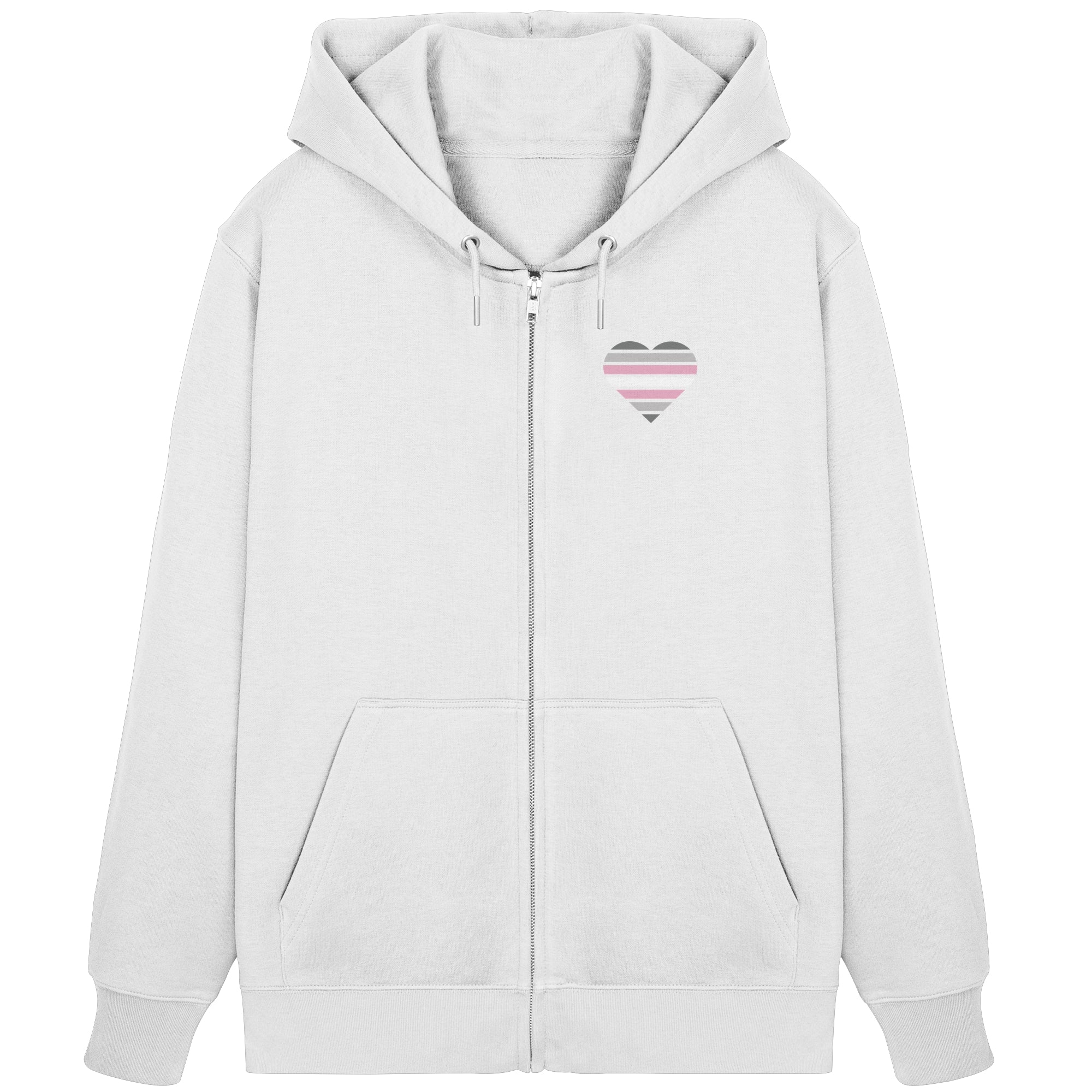 Organic Zipper - Demigirl Flag Herz Print