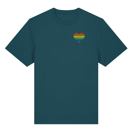 Organic Heavy Shirt - Pride Flag Herz Stick