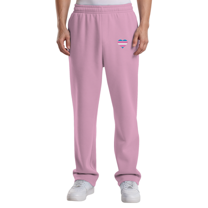 Fluffy Track Sweatpants mit Herz Stick - Trans