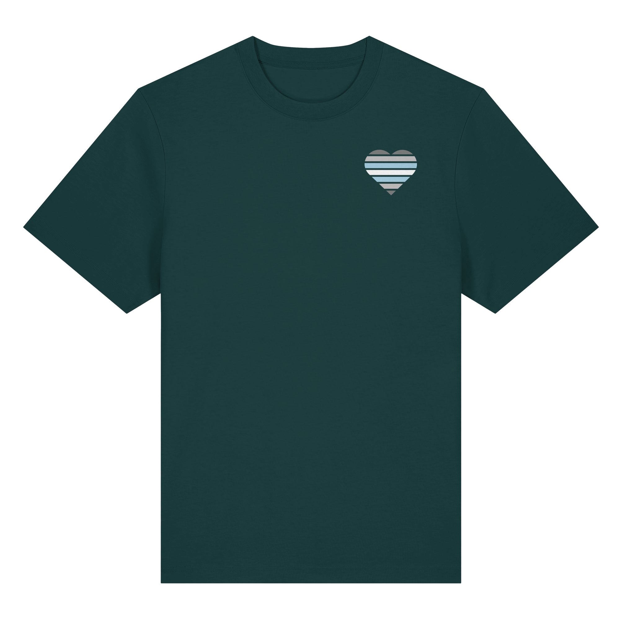 Organic Heavy Shirt - Demiboy Flag Herz Print