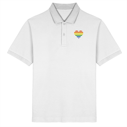 Organic Poloshirt mit Herz Stick - Pride