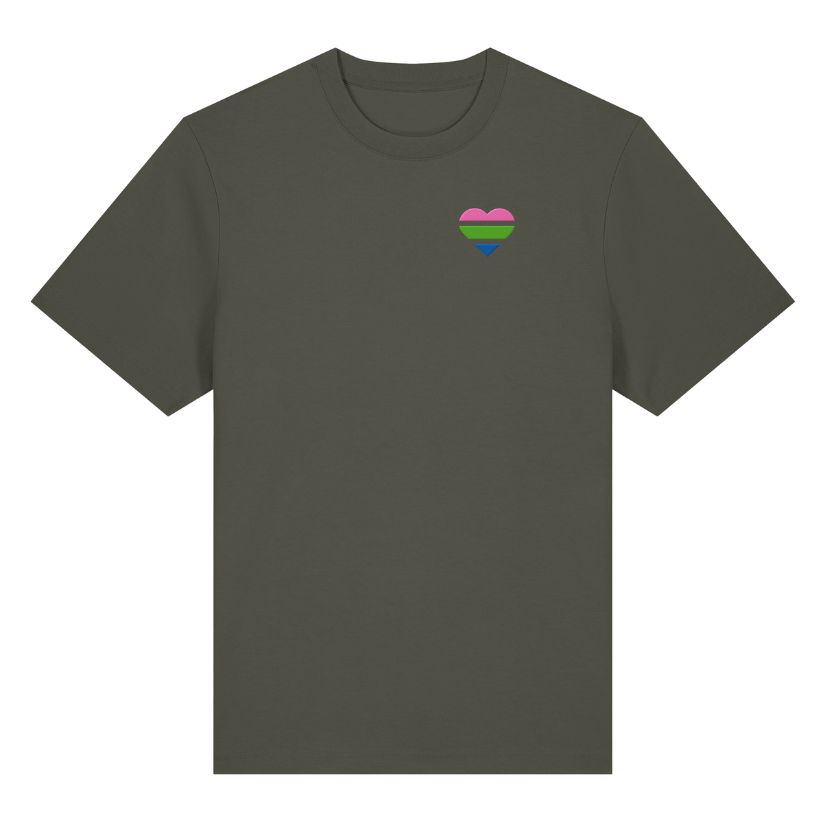Organic Heavy Shirt mit Herz Stick - Polysexual