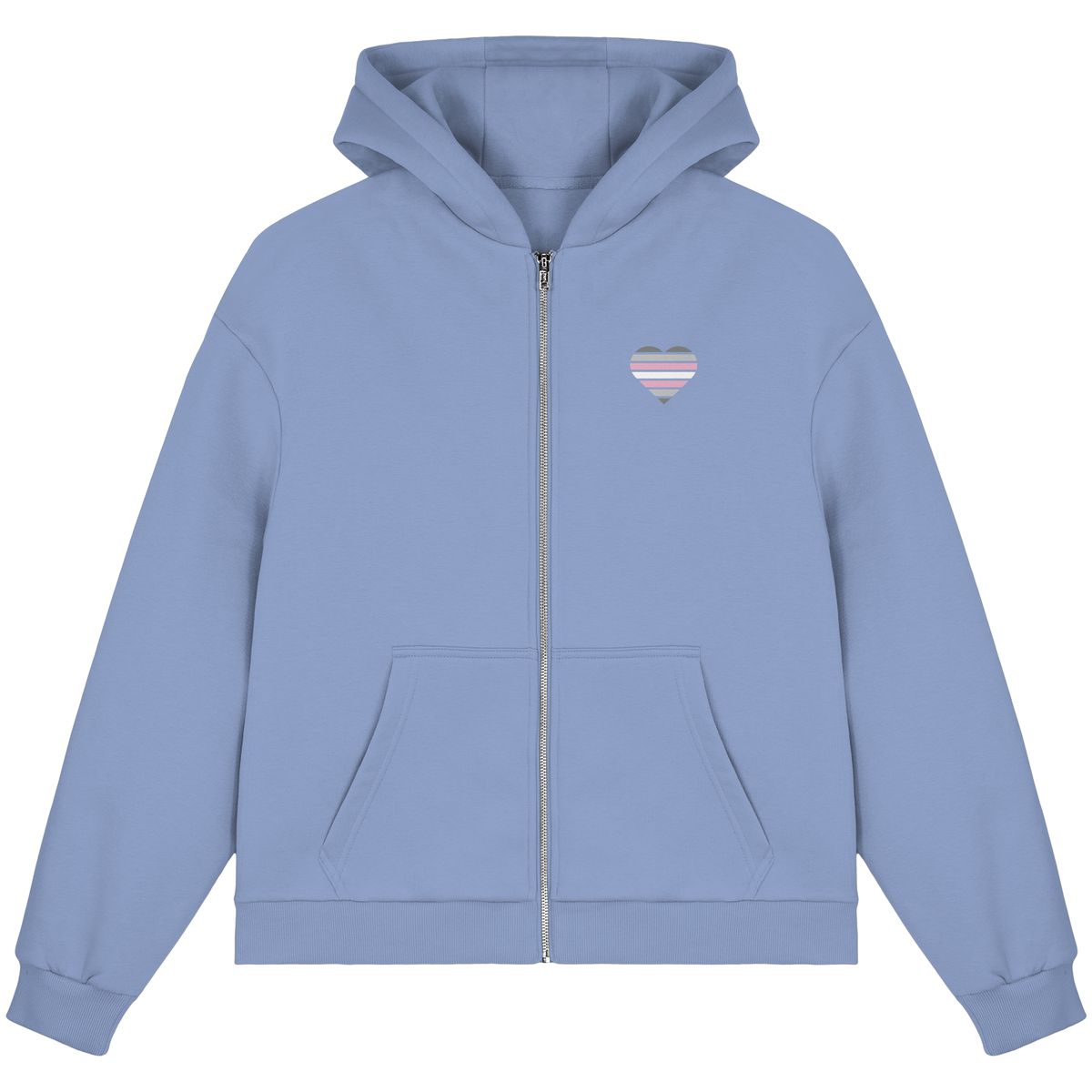 Fluffy Boxcut Zipper mit Herz - Demigirl