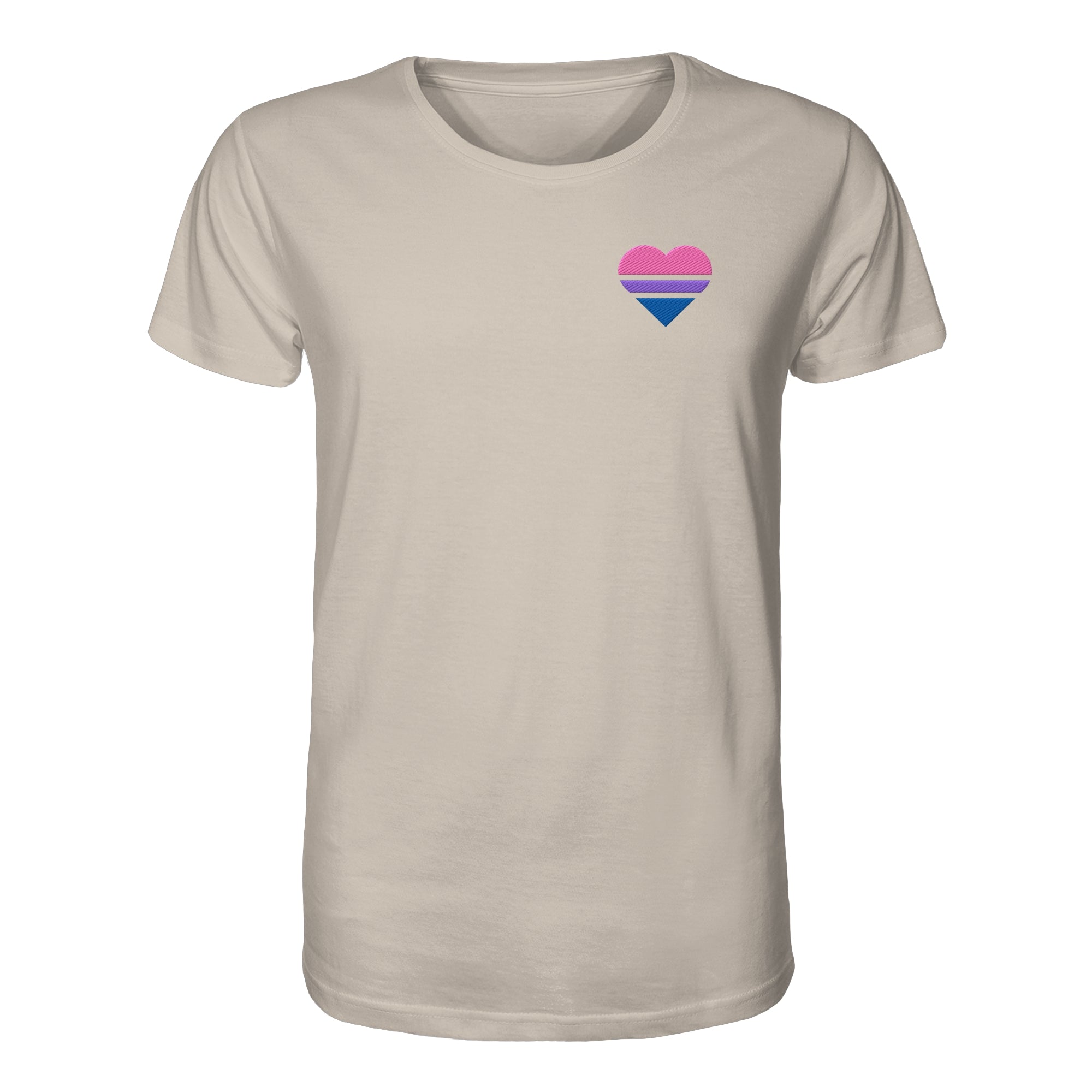 Organic Shirt - Bisexual Flag Herz Stick