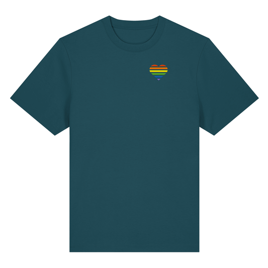 Organic Heavy Shirt - Pride Flag Herz Stick