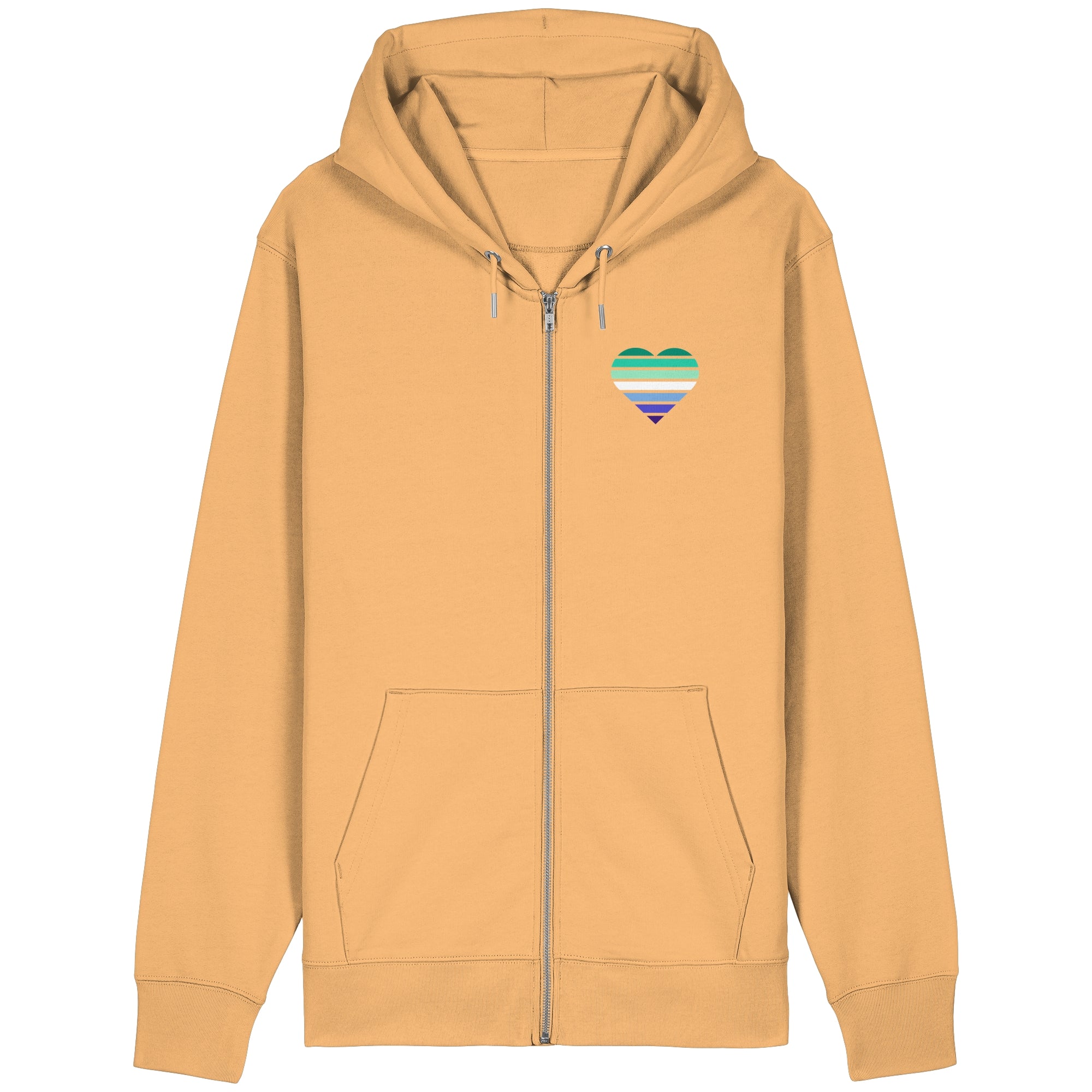 Organic Relaxed Zipper - Gay Flag Herz Print