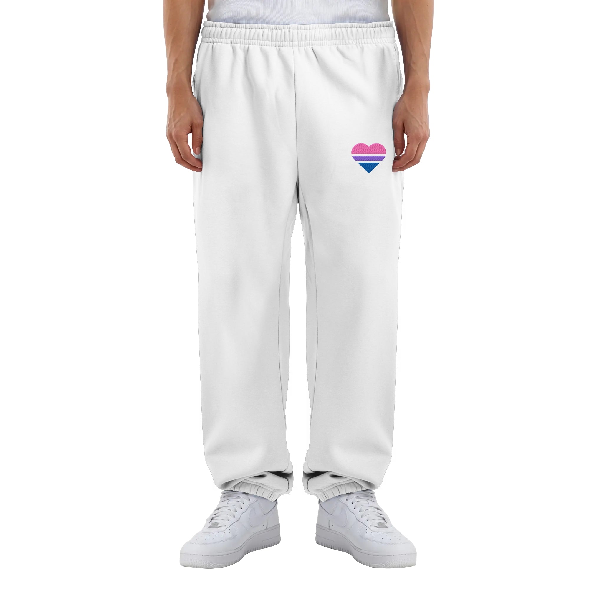 Fluffy Sweatpants - Bisexual Flag Herz Stick