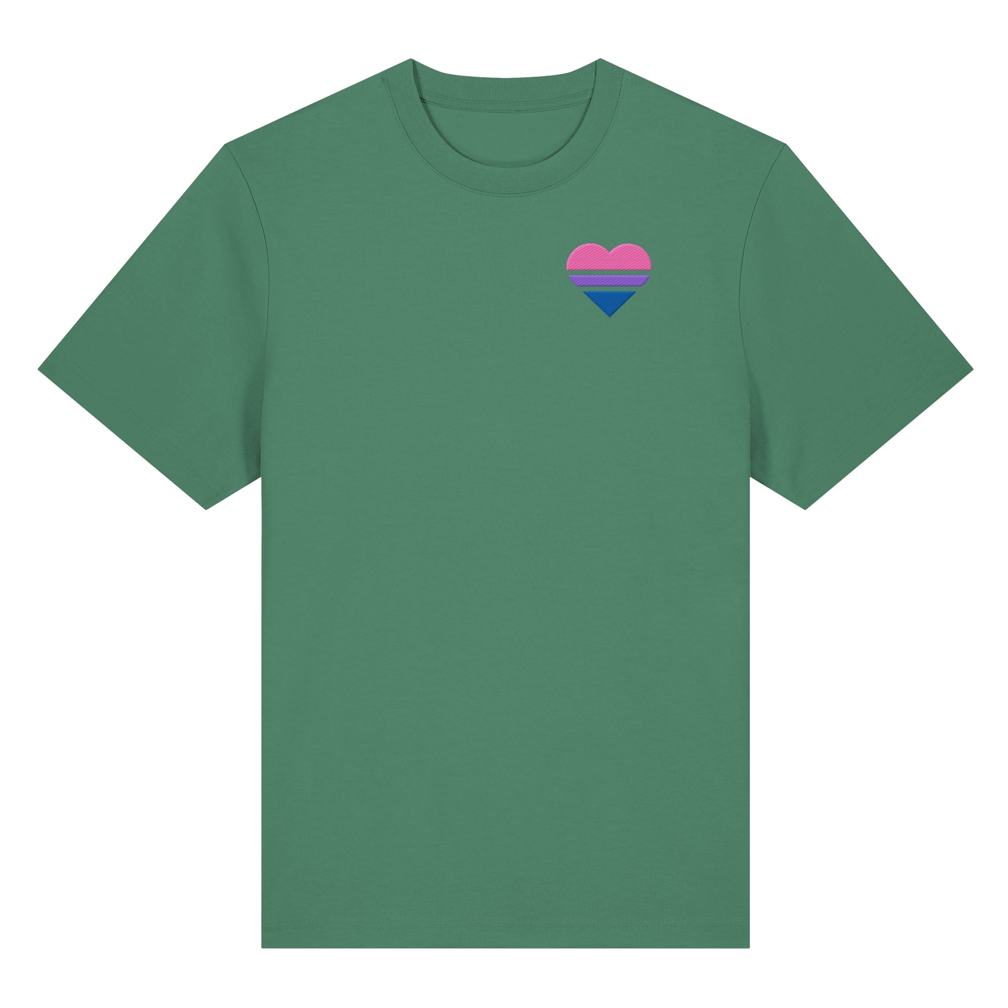 Organic Heavy Shirt - Bisexual Flag Herz Stick