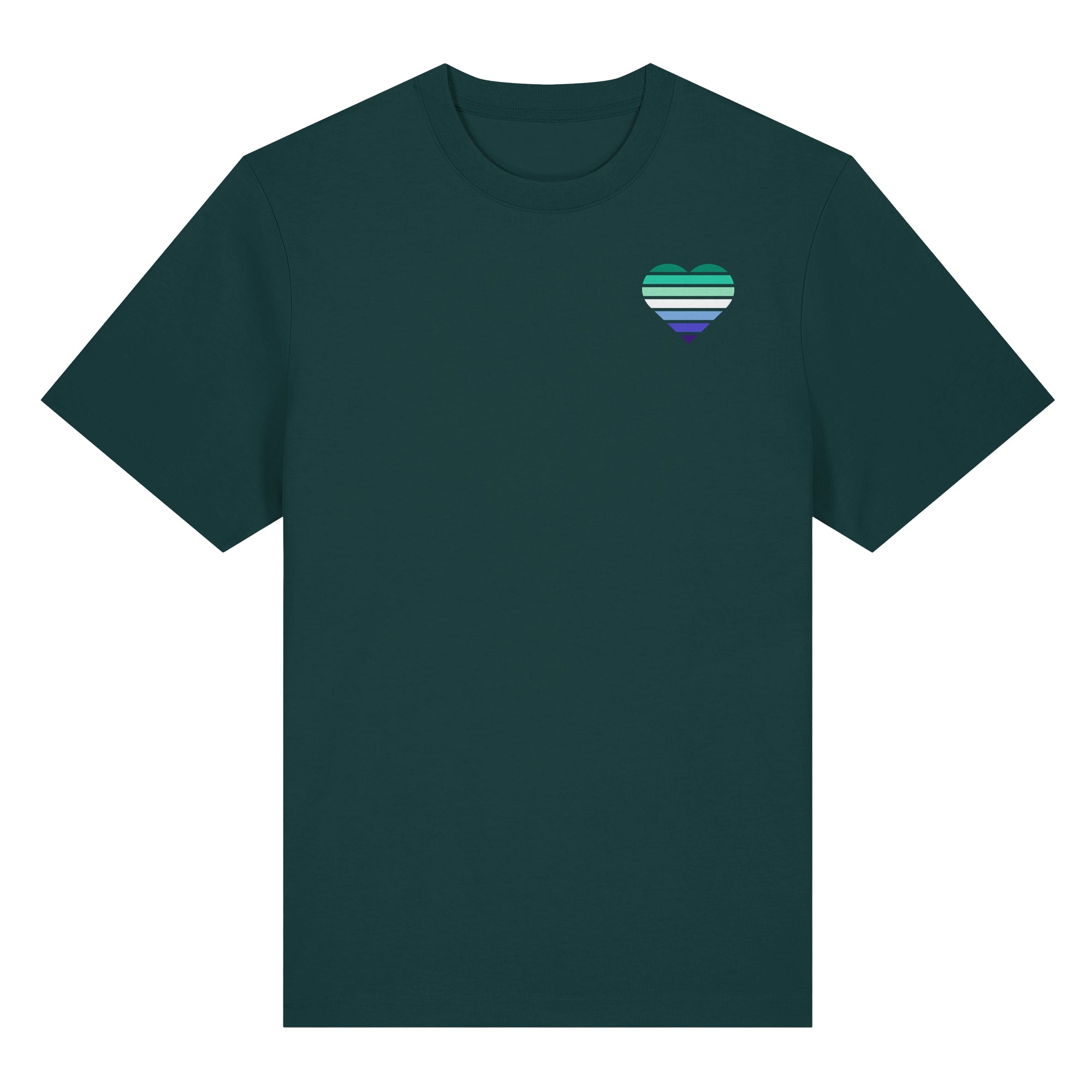 Organic Heavy Shirt - Gay Flag Herz Print