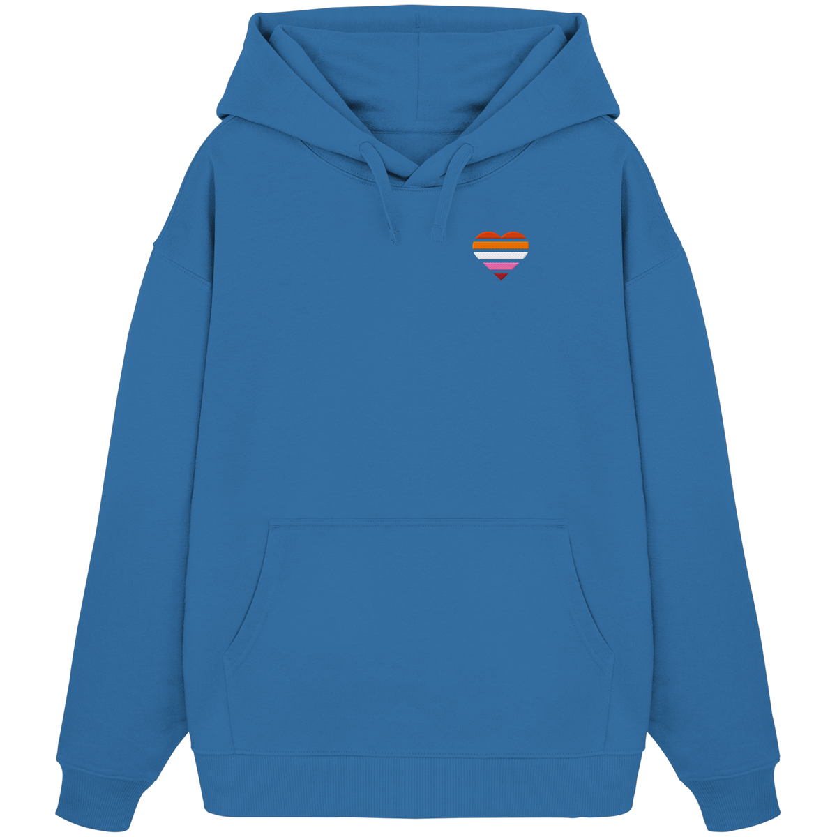 Organic Oversize Hoodie mit Herz Stick - Lesbian