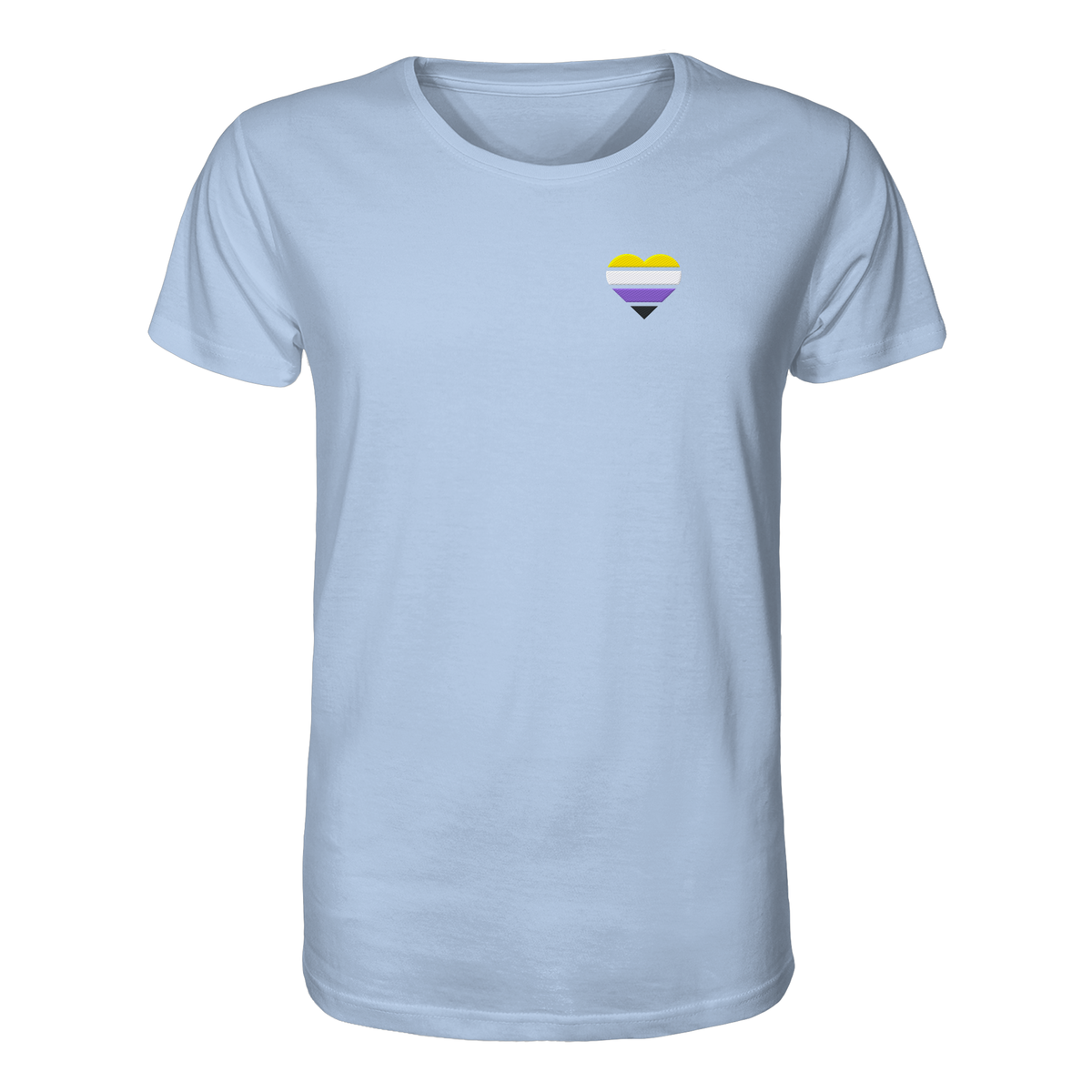 Organic Shirt mit Herz Stick - Nonbinary