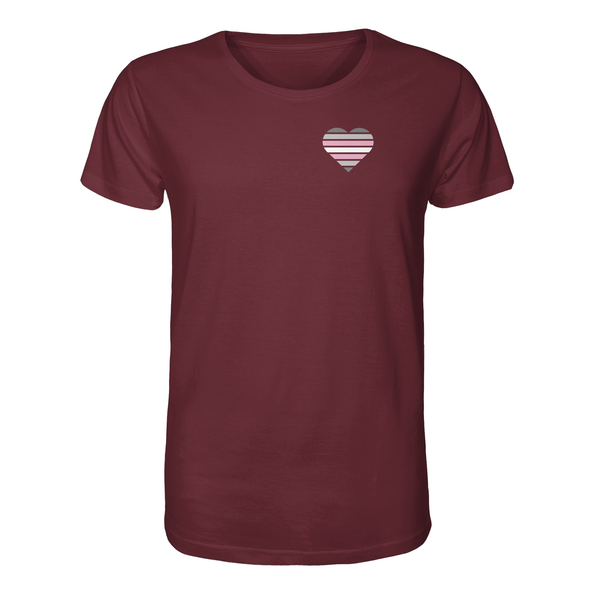 Organic Shirt - Demigirl Flag Herz Print