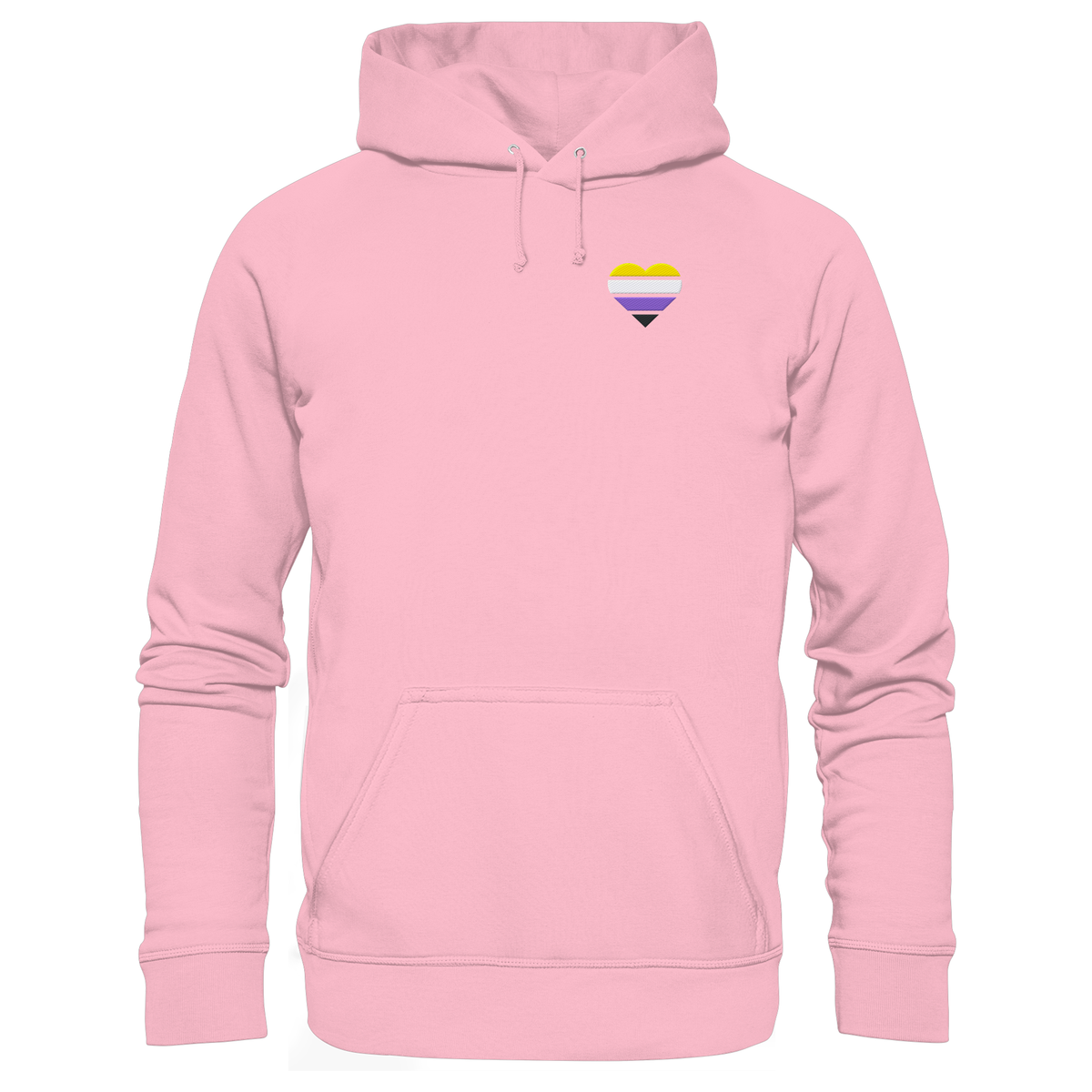 Organic Basic Hoodie mit Herz Stick - Nonbinary
