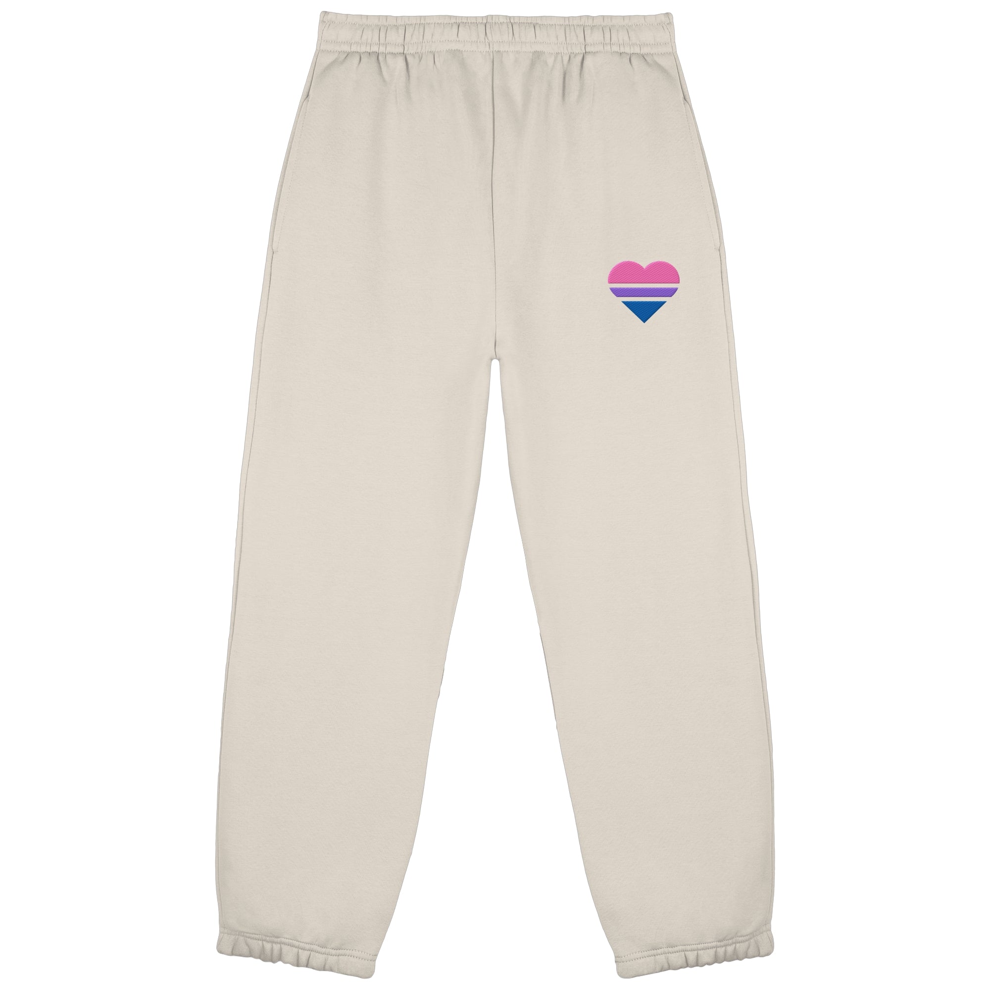 Fluffy Sweatpants - Bisexual Flag Herz Stick