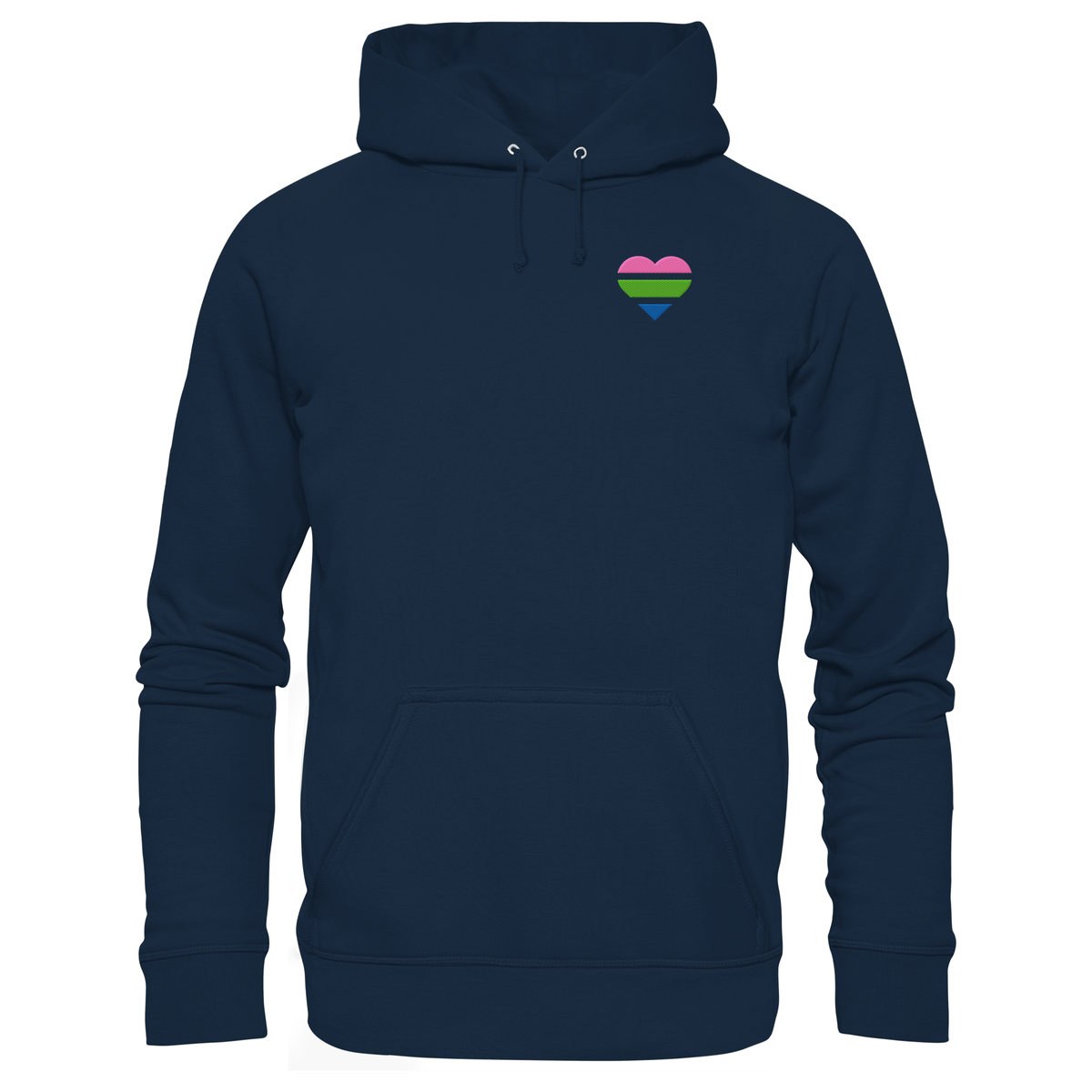 Organic Basic Hoodie mit Herz Stick - Polysexual