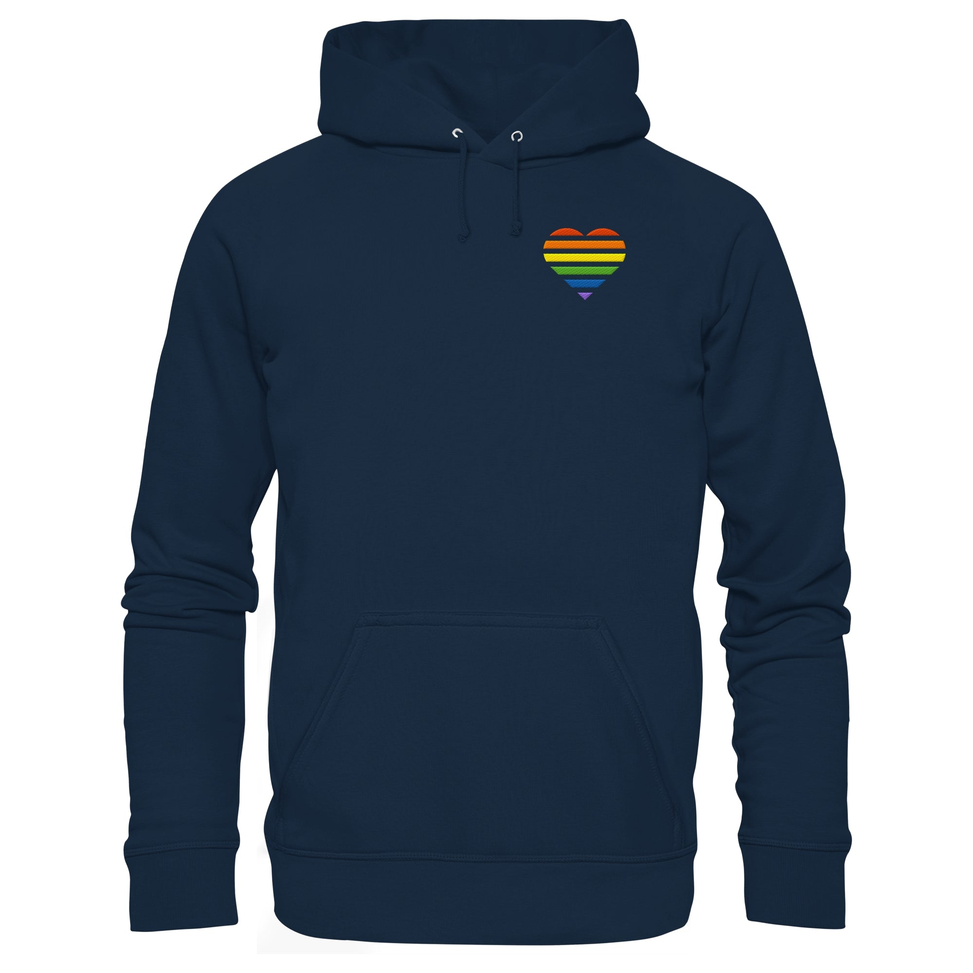 Organic Basic Hoodie - Pride Flag Herz Stick