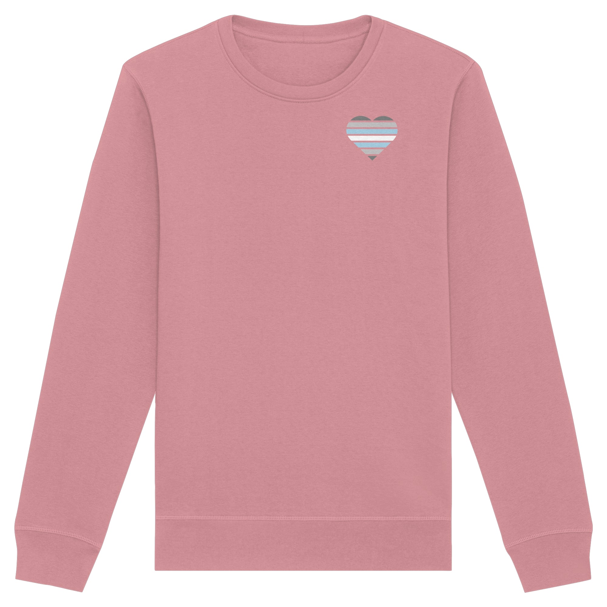 Organic Basic Sweatshirt - Demiboy Flag Herz Print