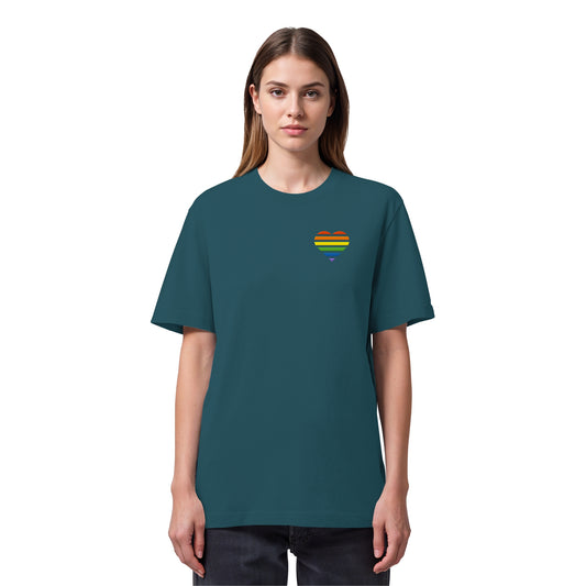 Organic Heavy Shirt - Pride Flag Herz Stick