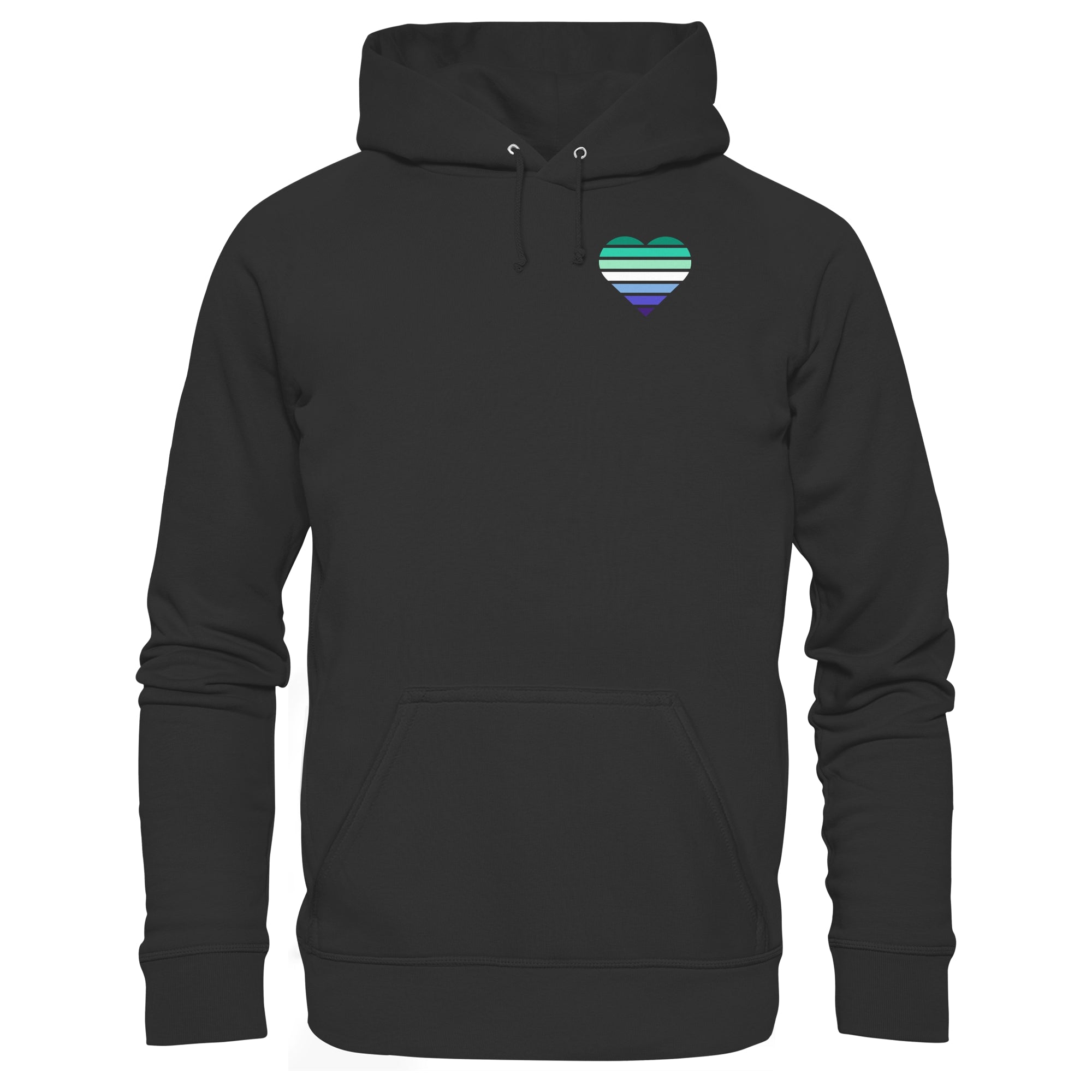 Basic Hoodie - Gay Flag Herz Print